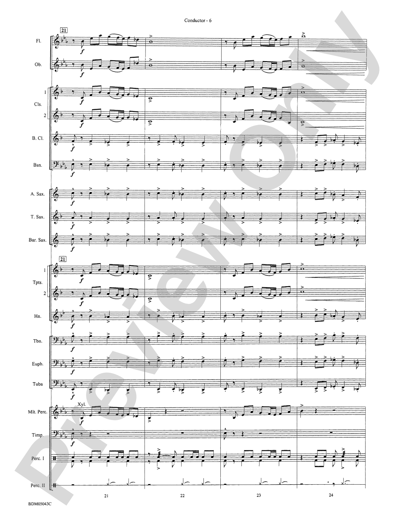 Abaco Overture: Concert Band Conductor Score & Parts