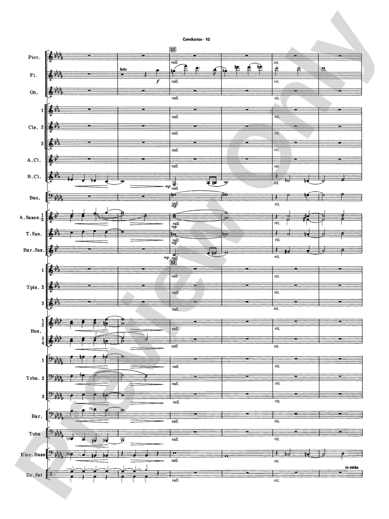 Big Band Spectacular: Score