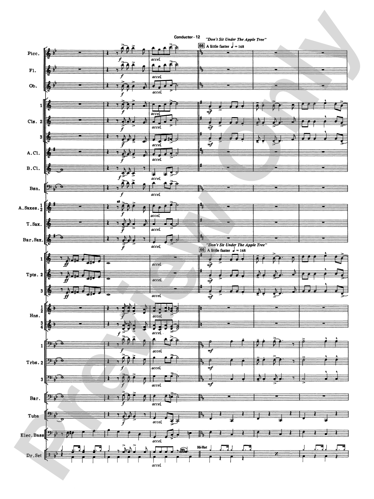 Big Band Spectacular: Score