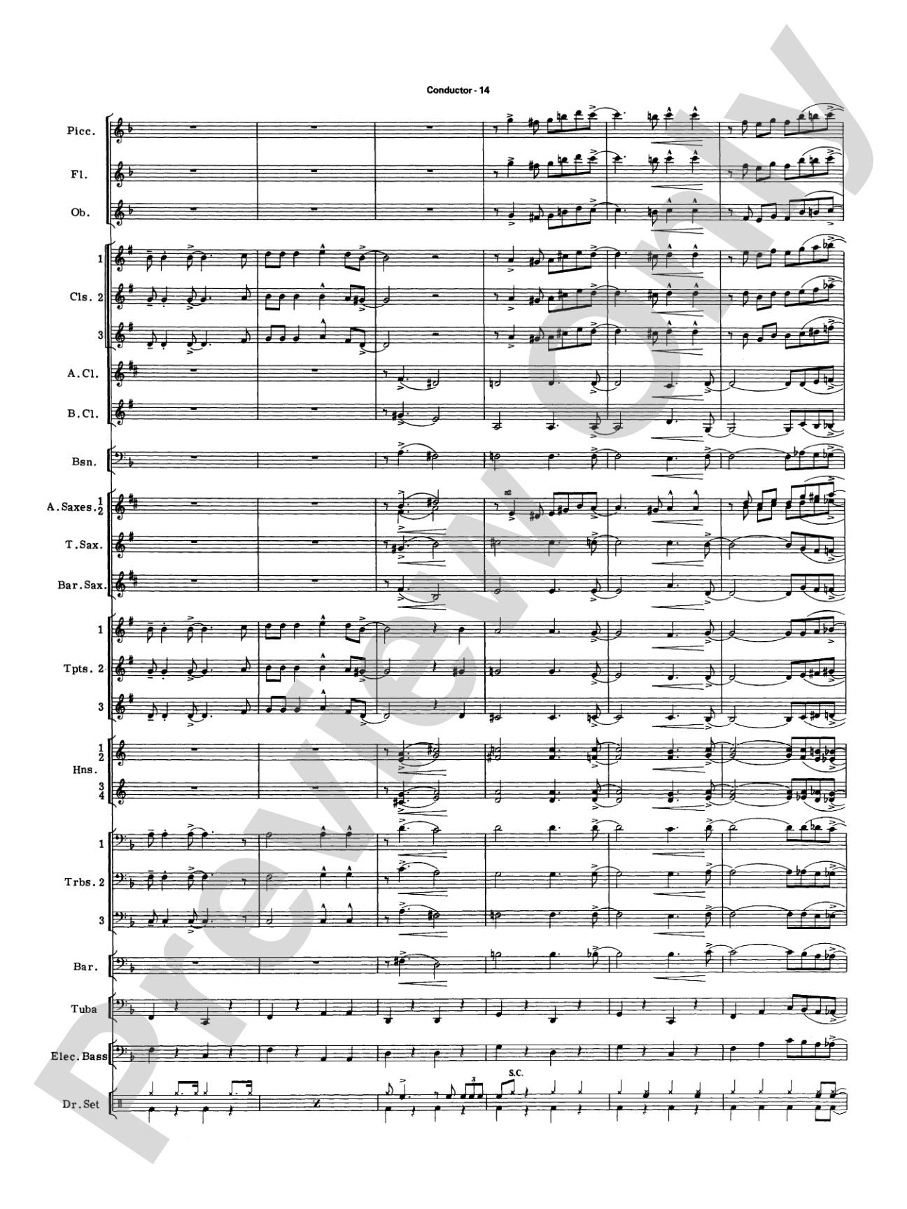 Big Band Spectacular: Score