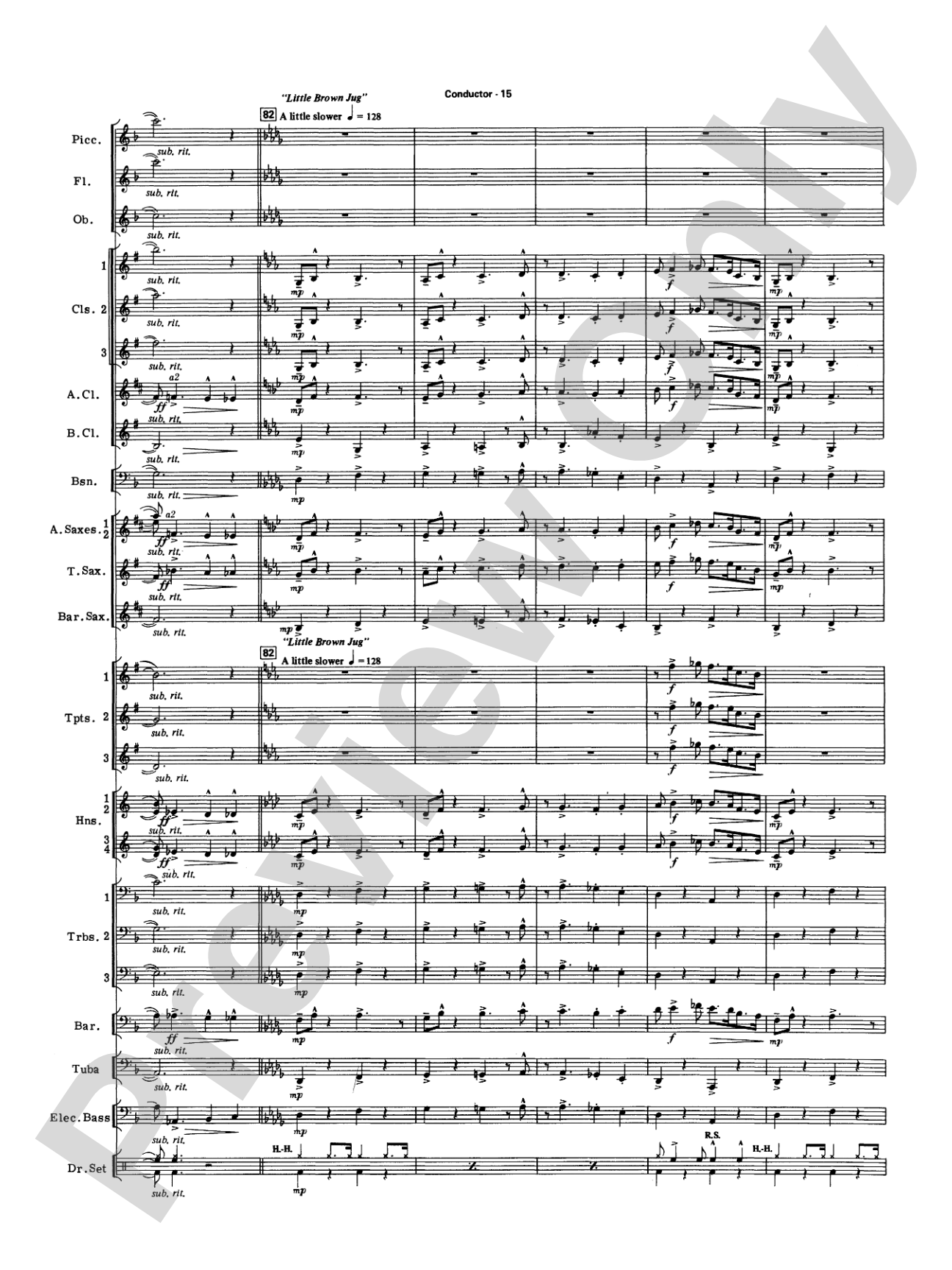 Big Band Spectacular: Score