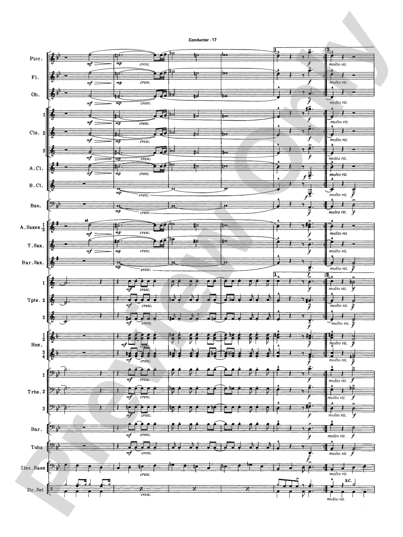 Big Band Spectacular: Score