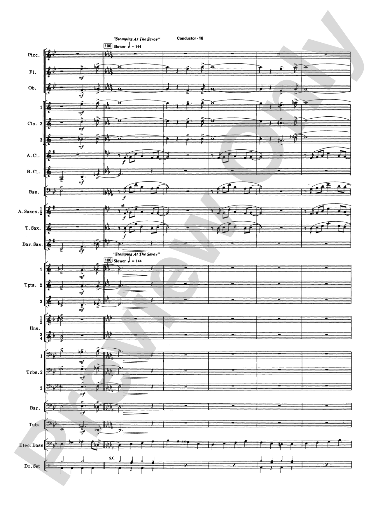 Big Band Spectacular: Score