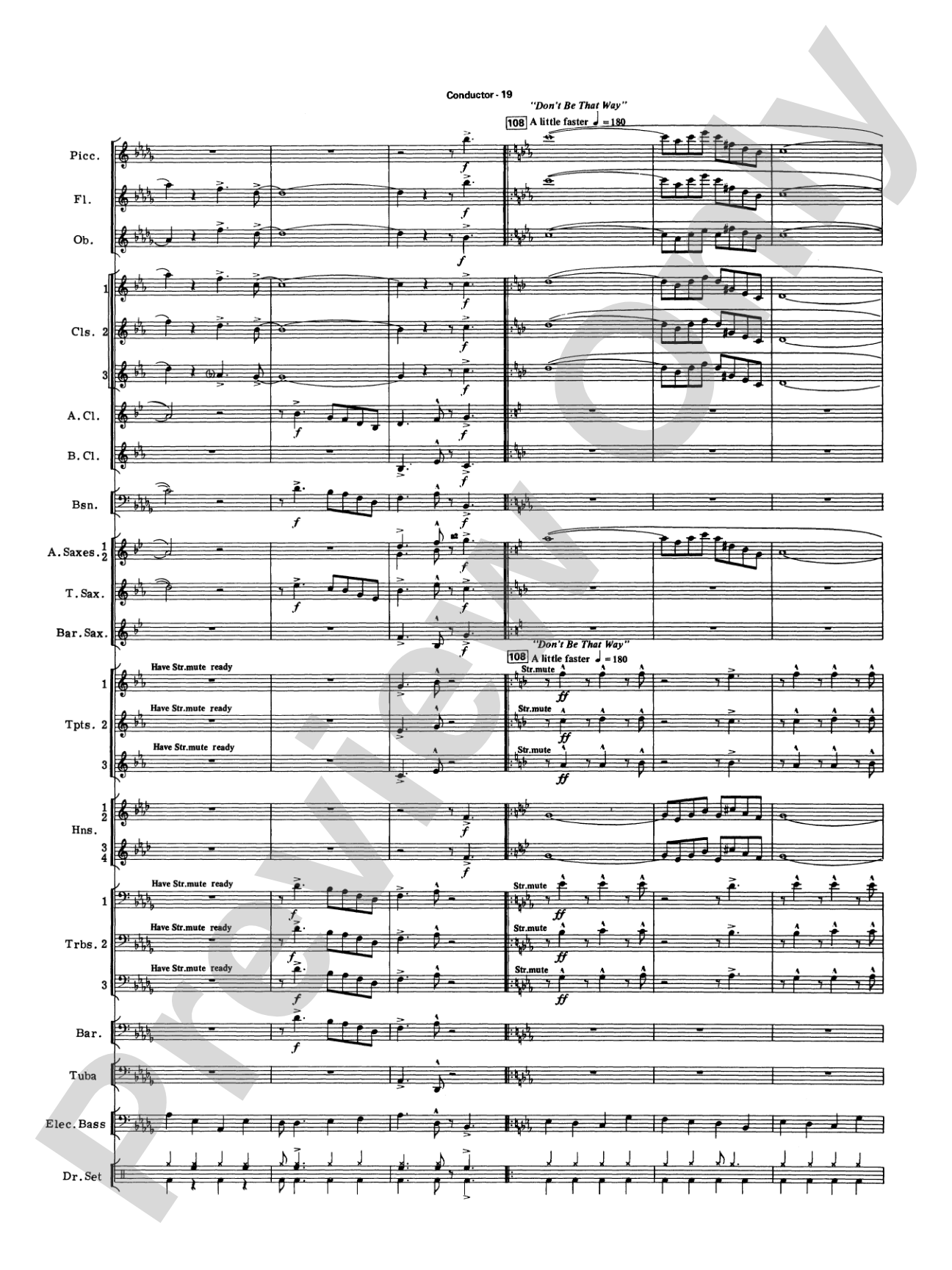 Big Band Spectacular: Score