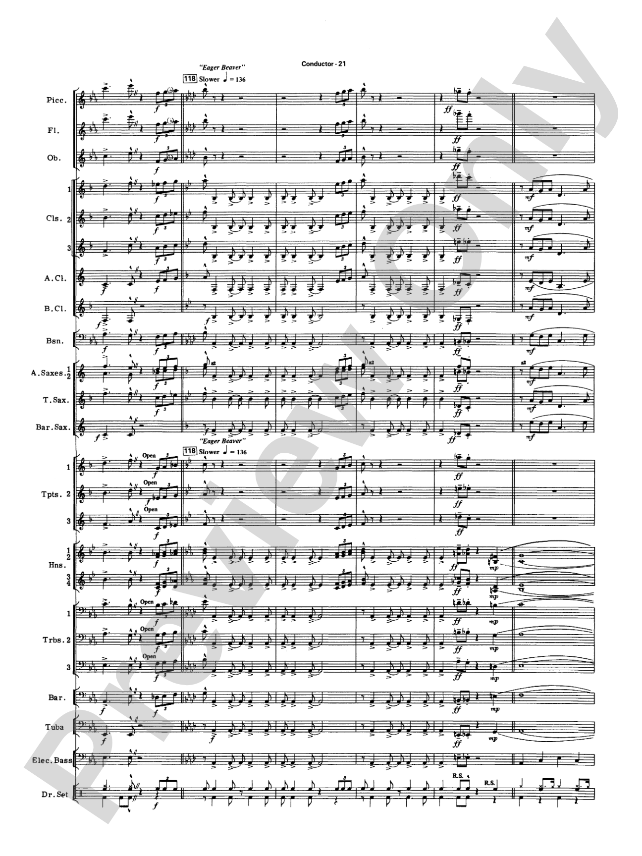 Big Band Spectacular: Score