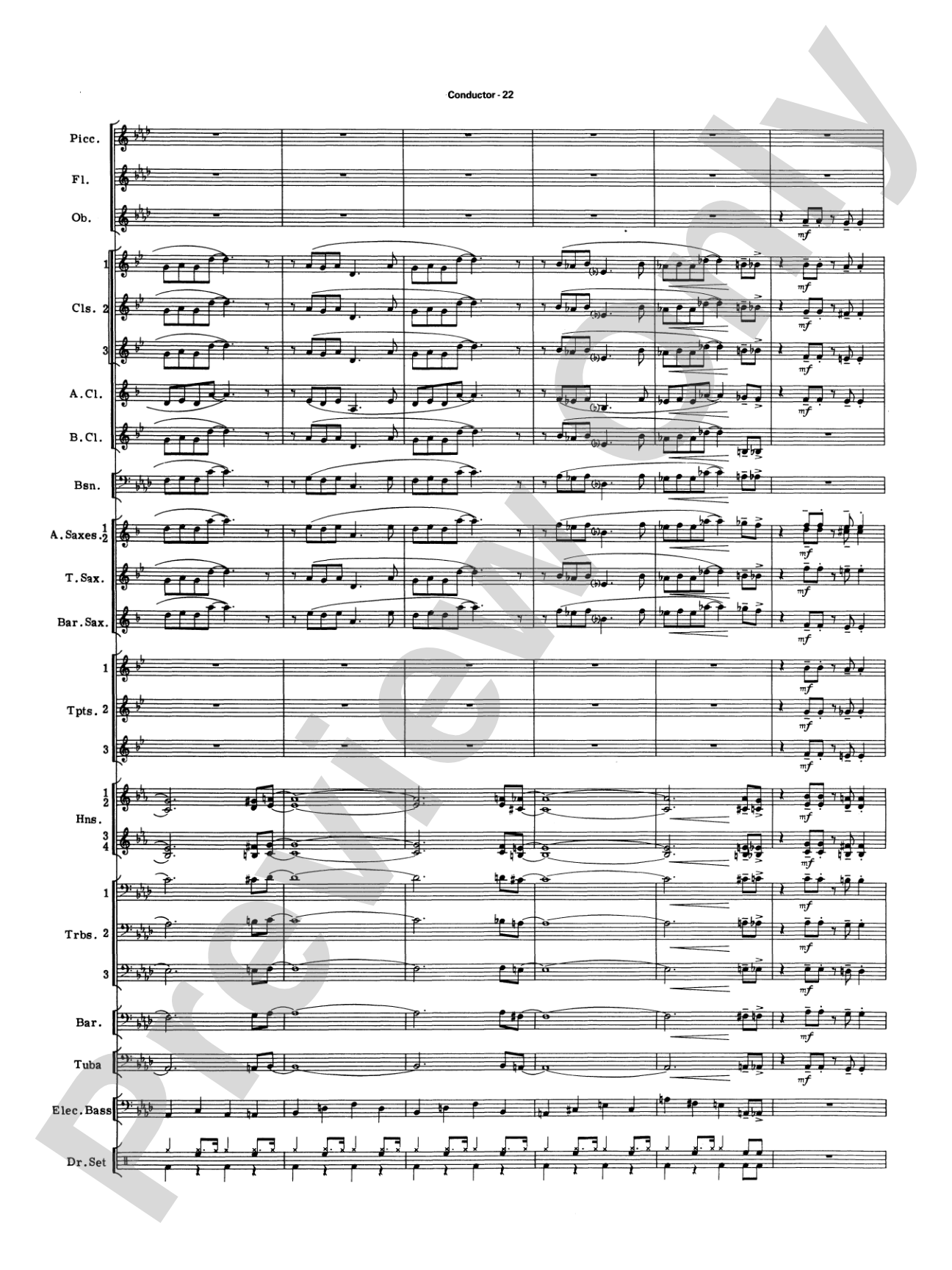 Big Band Spectacular: Score