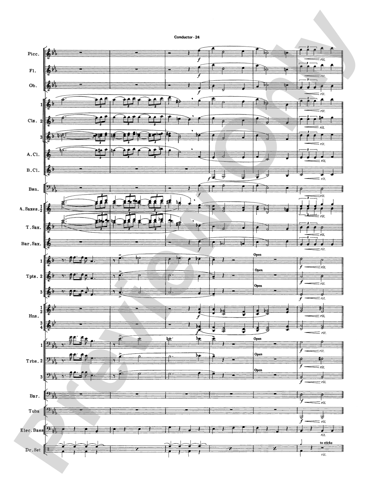 Big Band Spectacular: Score