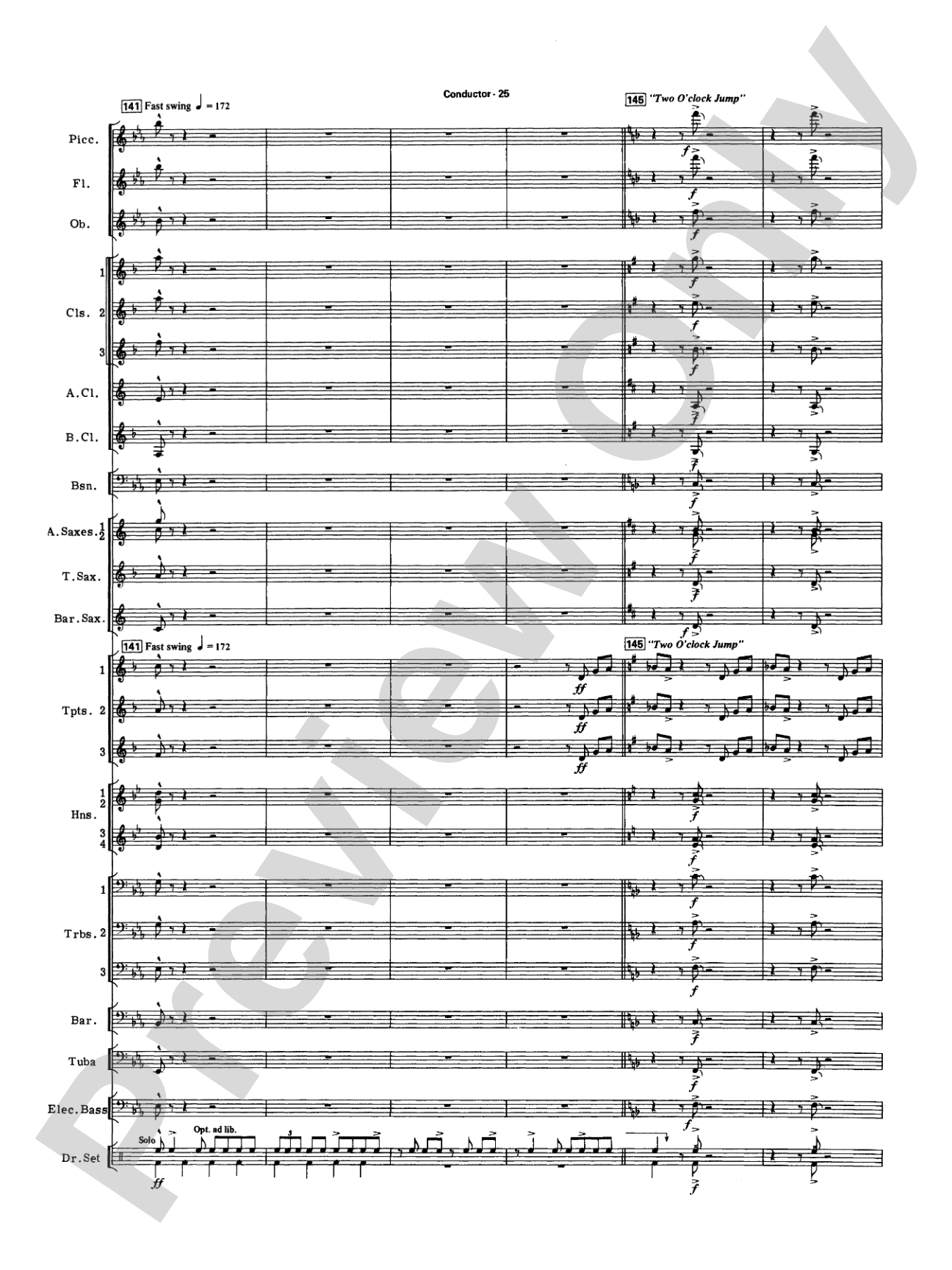Big Band Spectacular: Score
