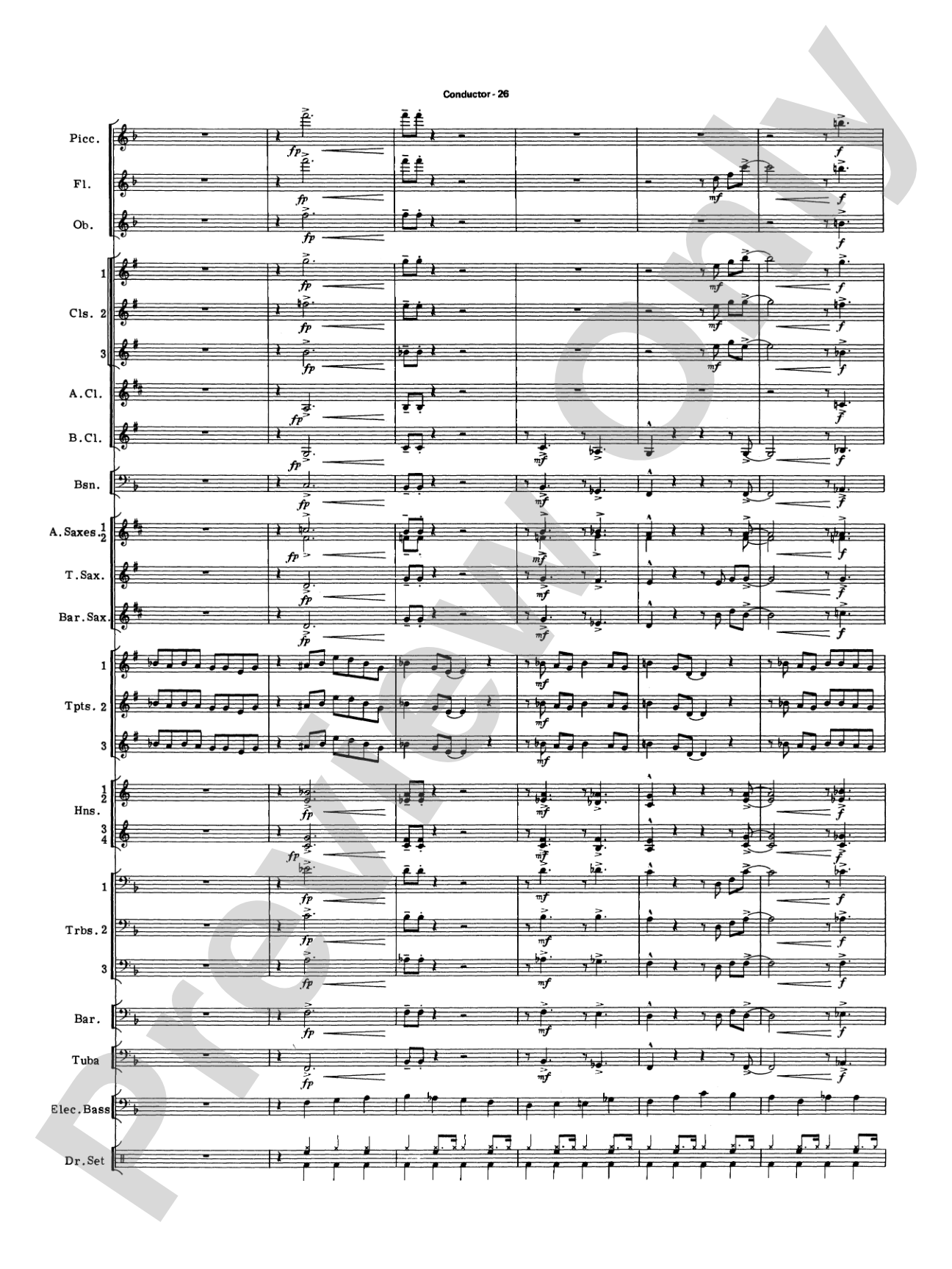 Big Band Spectacular: Score