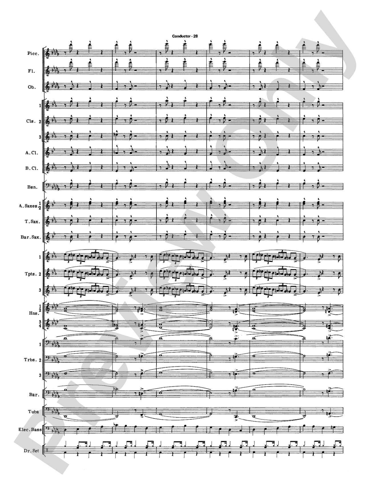 Big Band Spectacular: Score