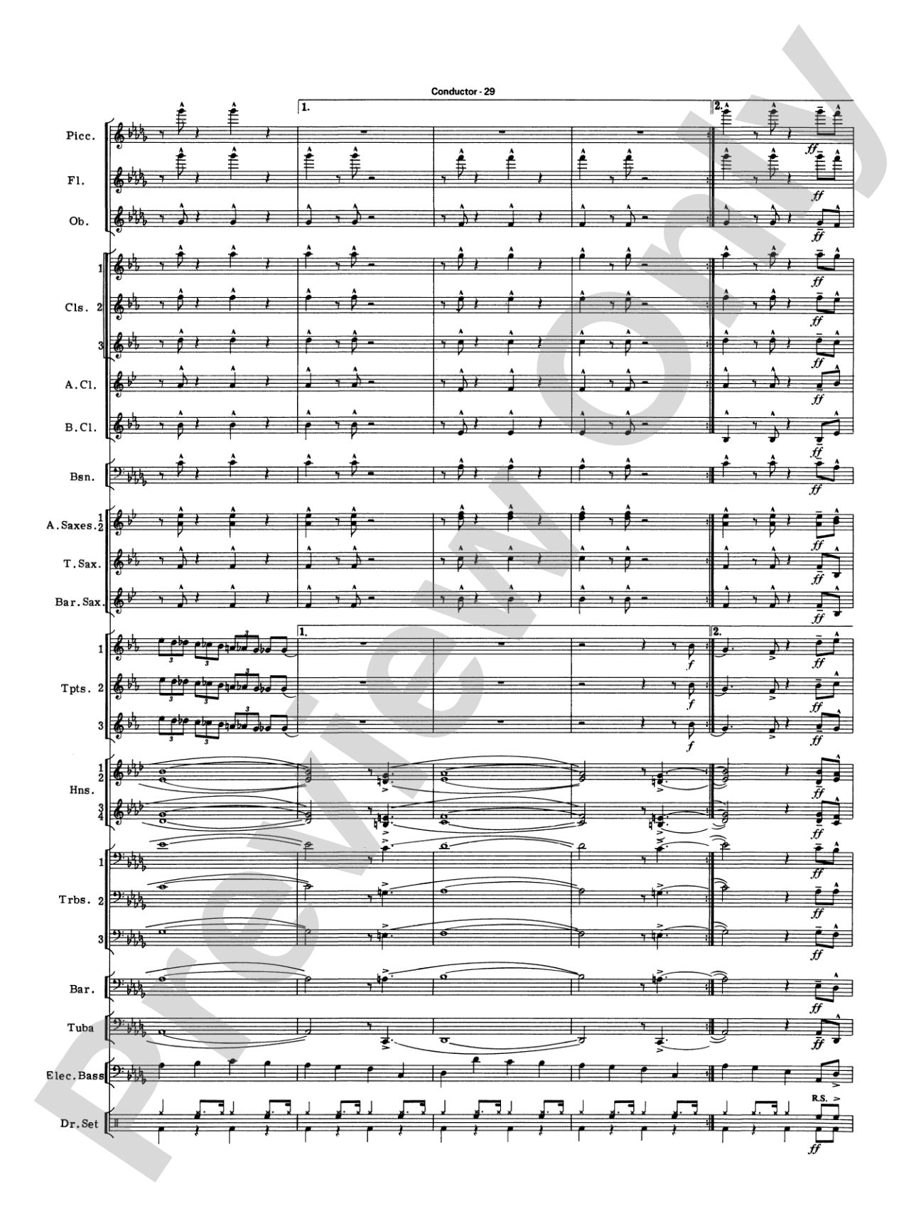 Big Band Spectacular: Score