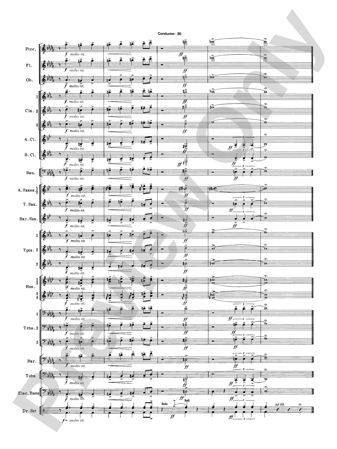 Big Band Spectacular: Score