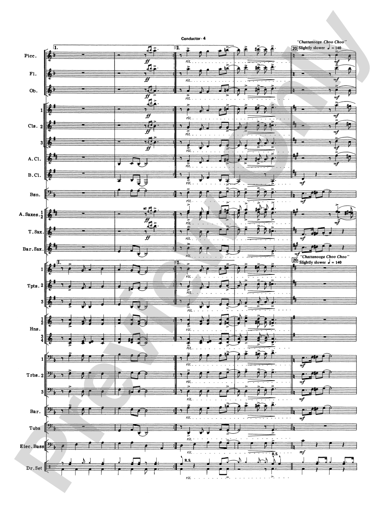 Big Band Spectacular: Score