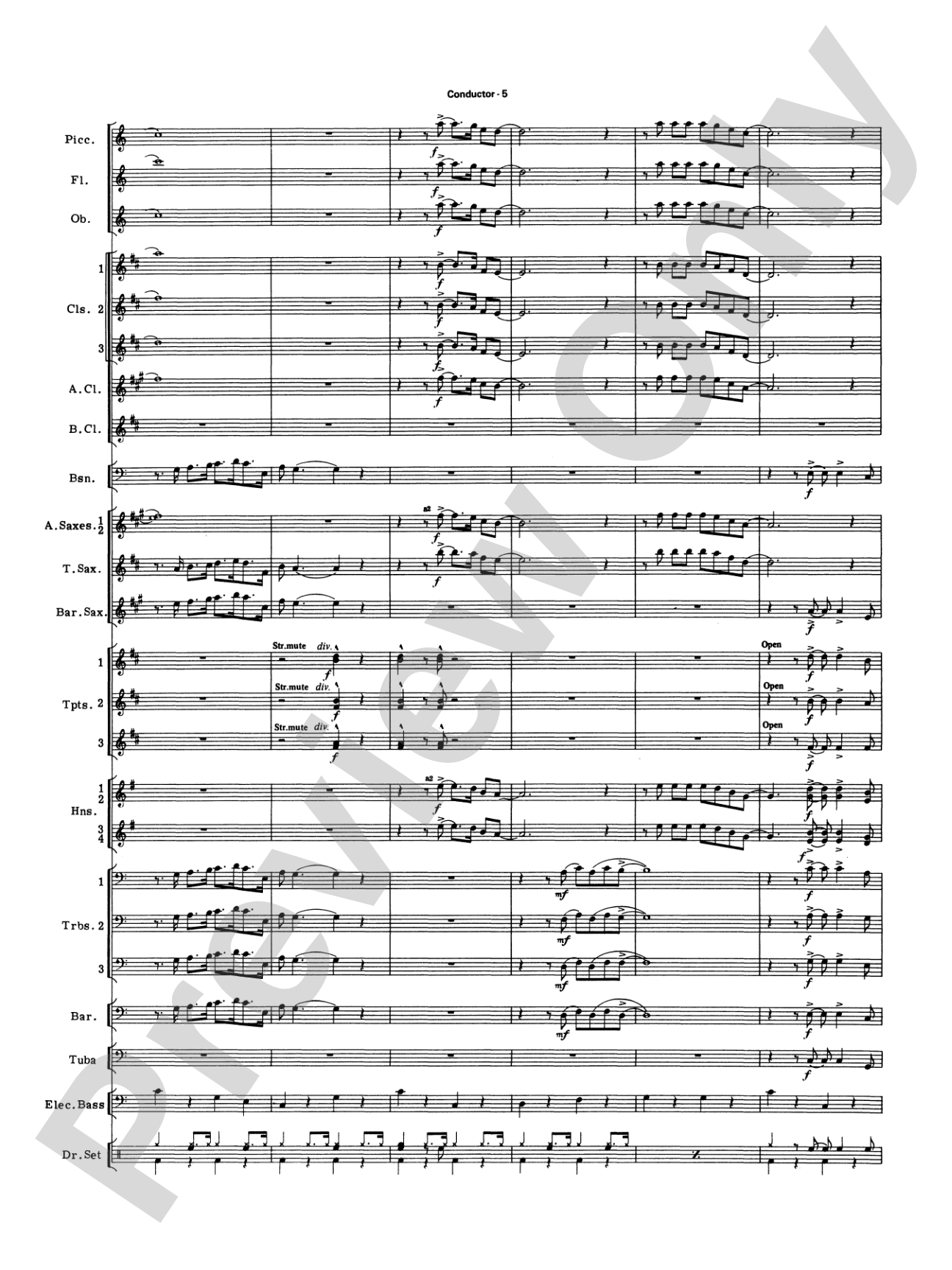 Big Band Spectacular: Score