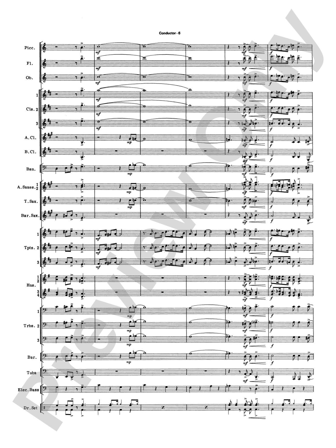 Big Band Spectacular: Score