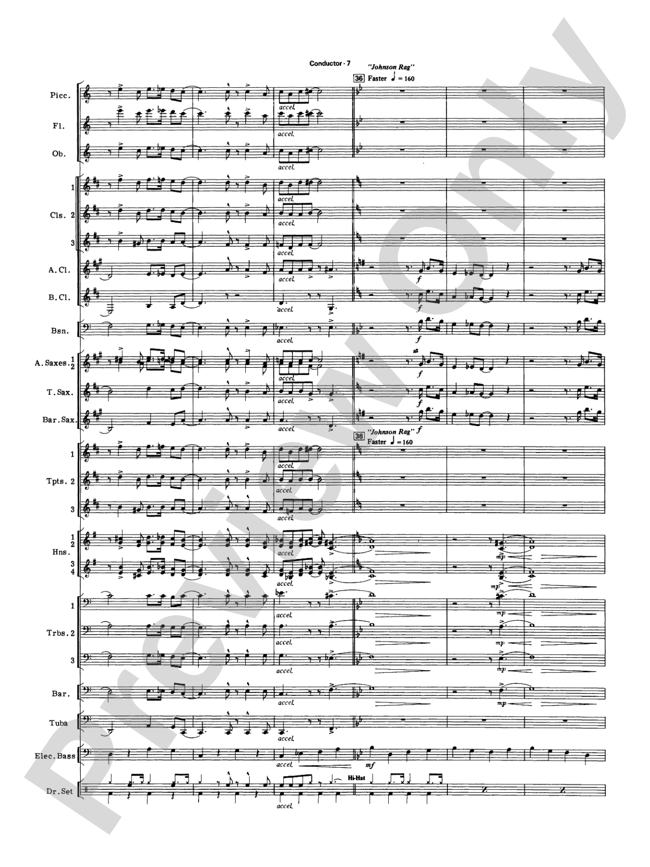 Big Band Spectacular: Score