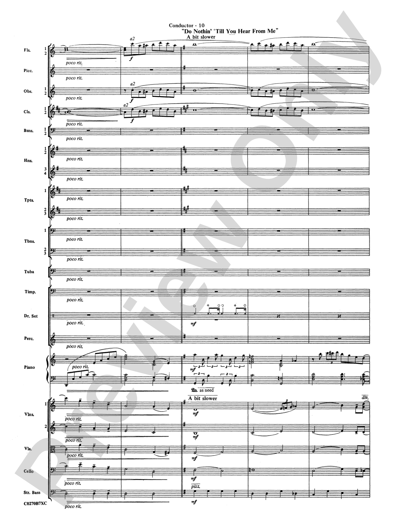Duke Ellington: Full Orchestra Conductor Score & Parts