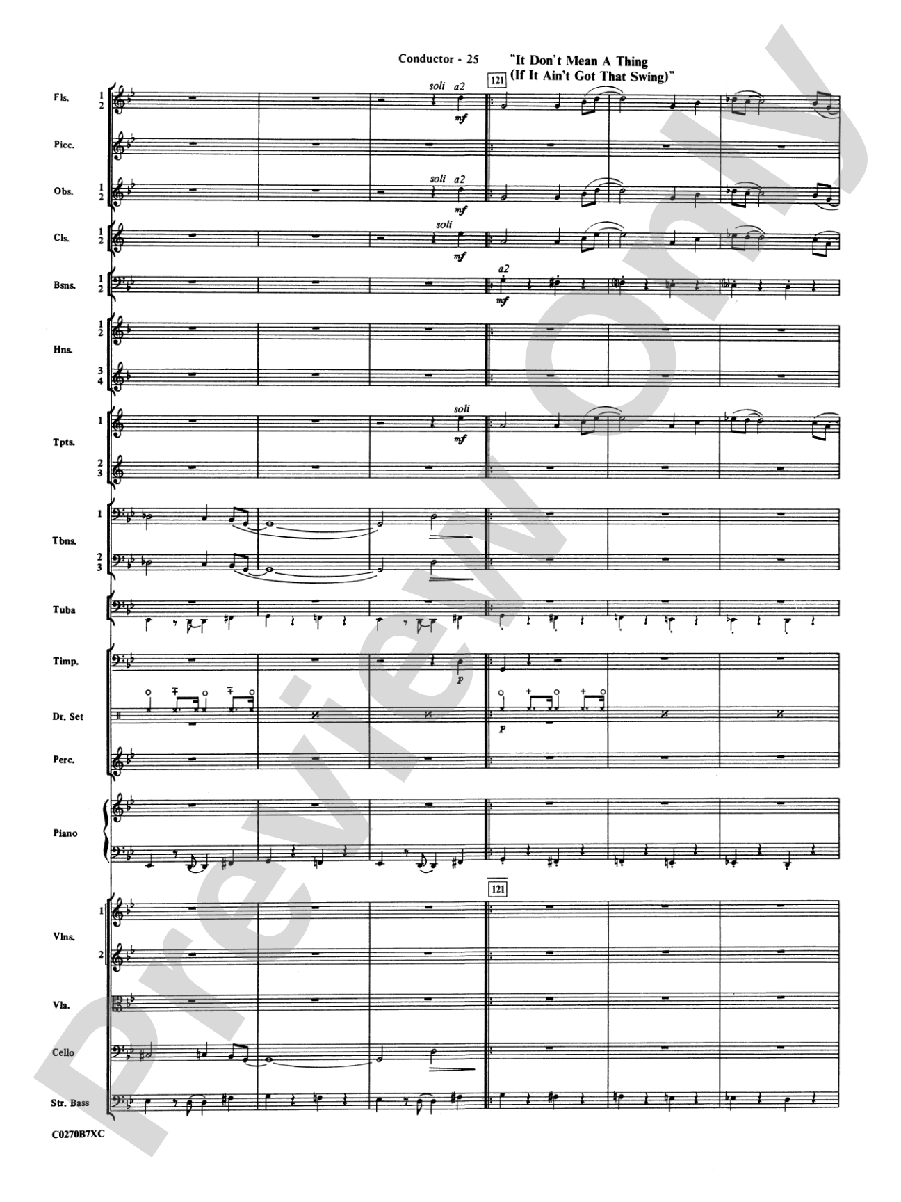 Duke Ellington: Full Orchestra Conductor Score & Parts