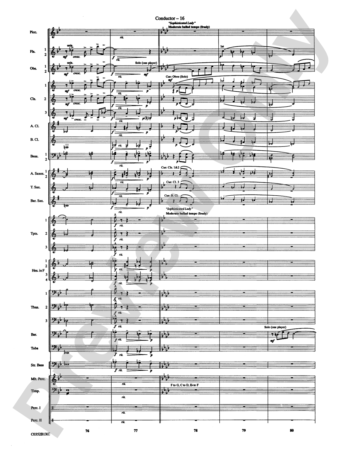 Duke Ellington! (Medley for Concert Band): Concert Band Conductor Score & Parts