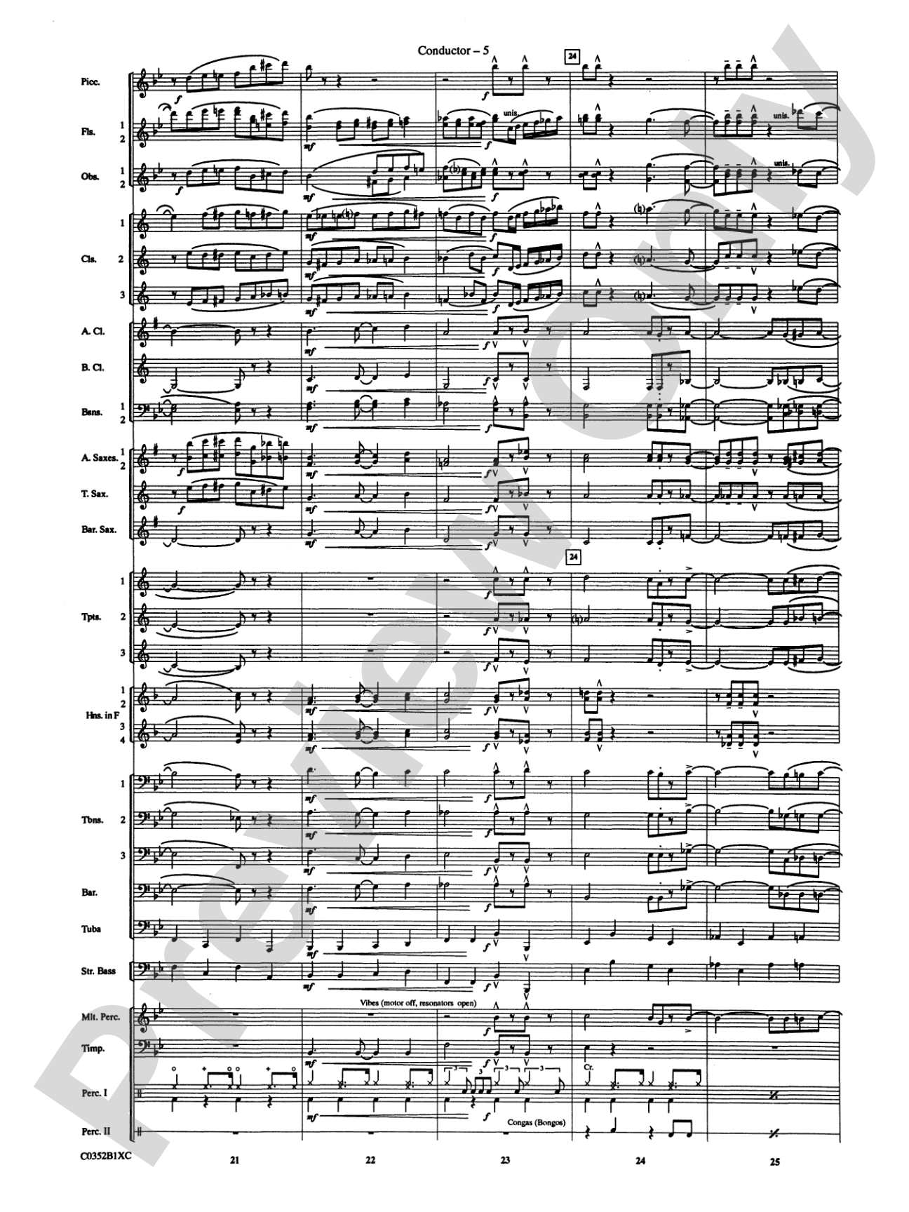 Duke Ellington! (Medley for Concert Band): Concert Band Conductor Score & Parts