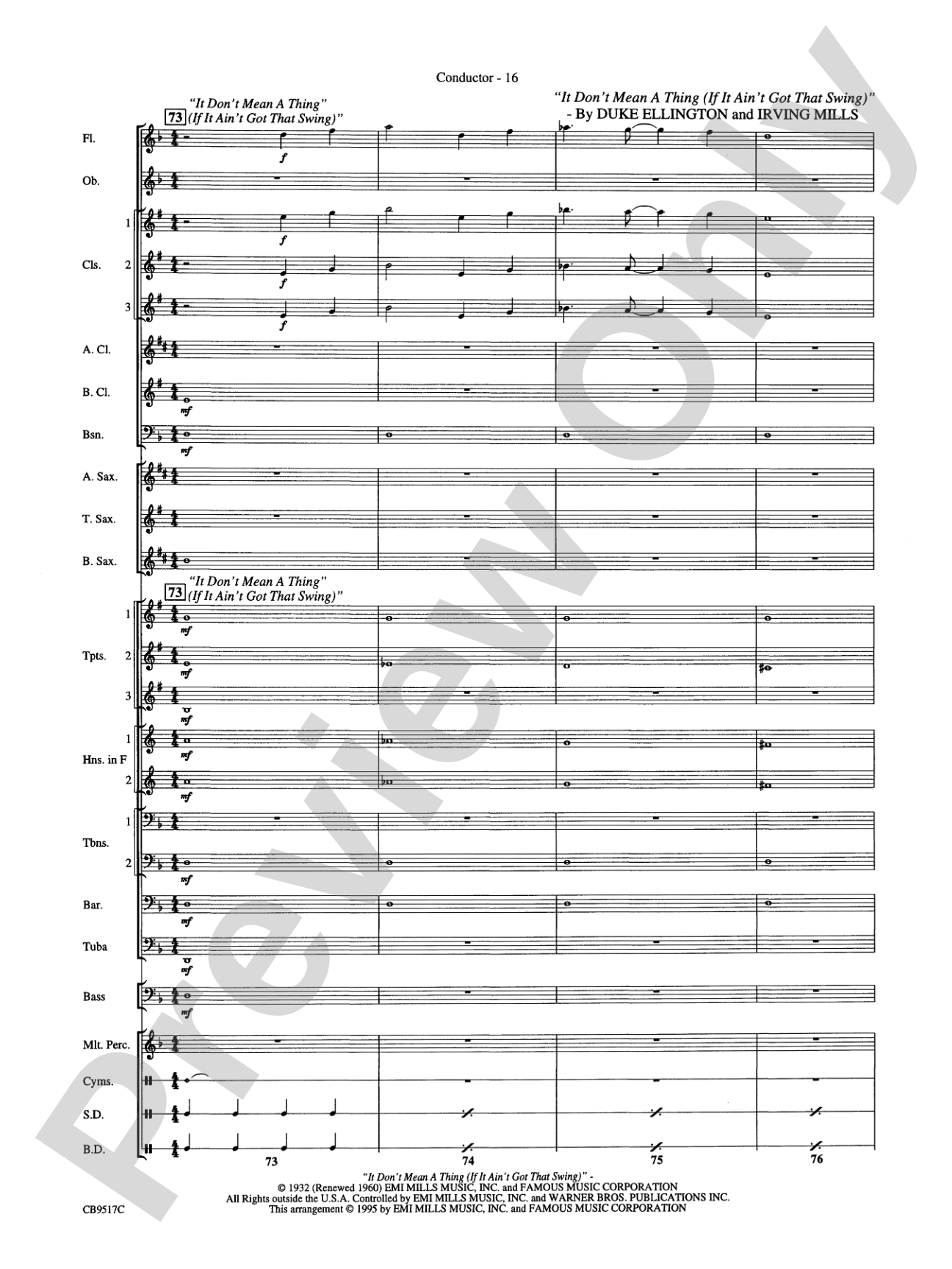 A Touch of Jazz!: Concert Band Conductor Score & Parts