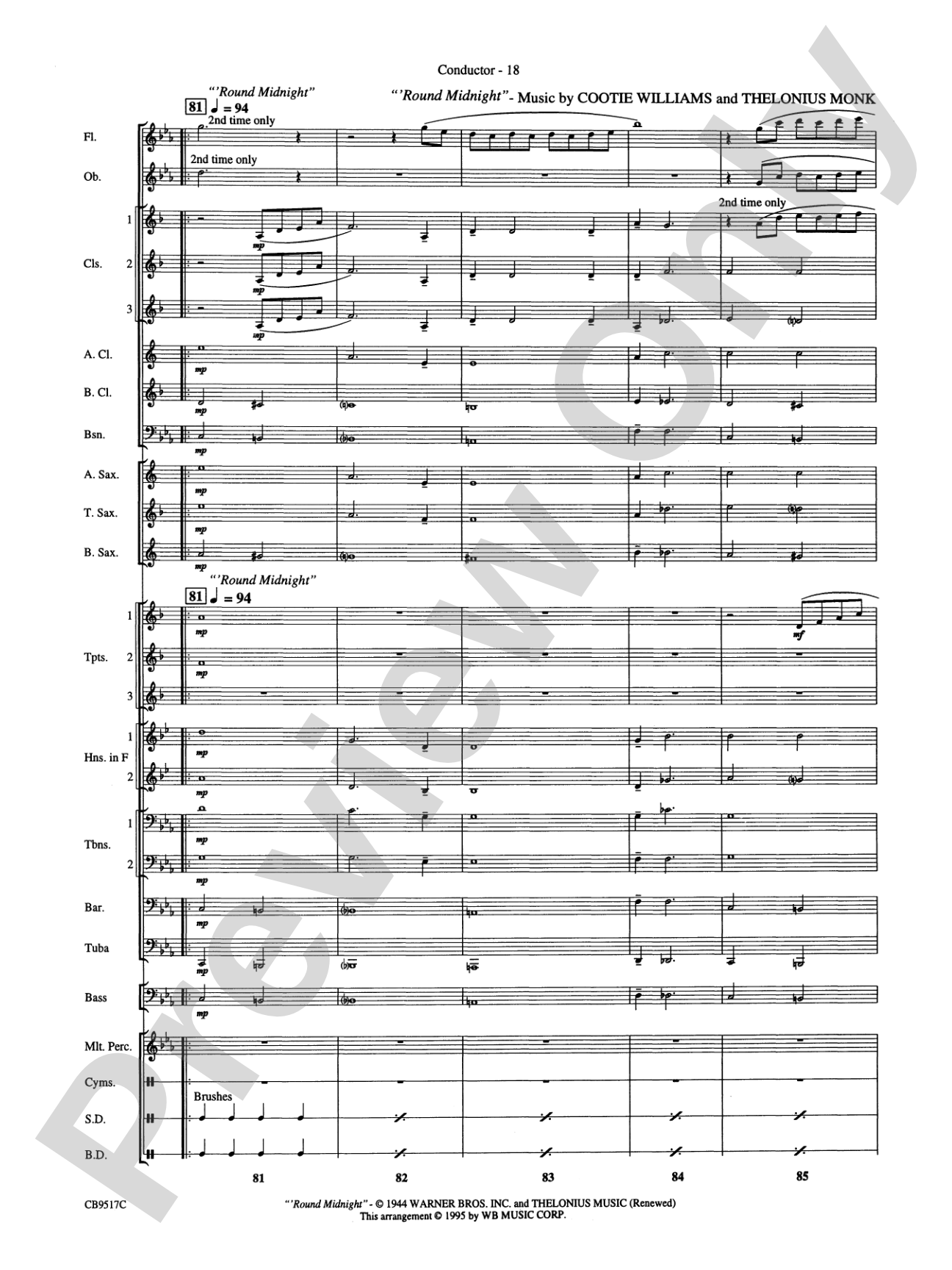 A Touch of Jazz!: Concert Band Conductor Score & Parts