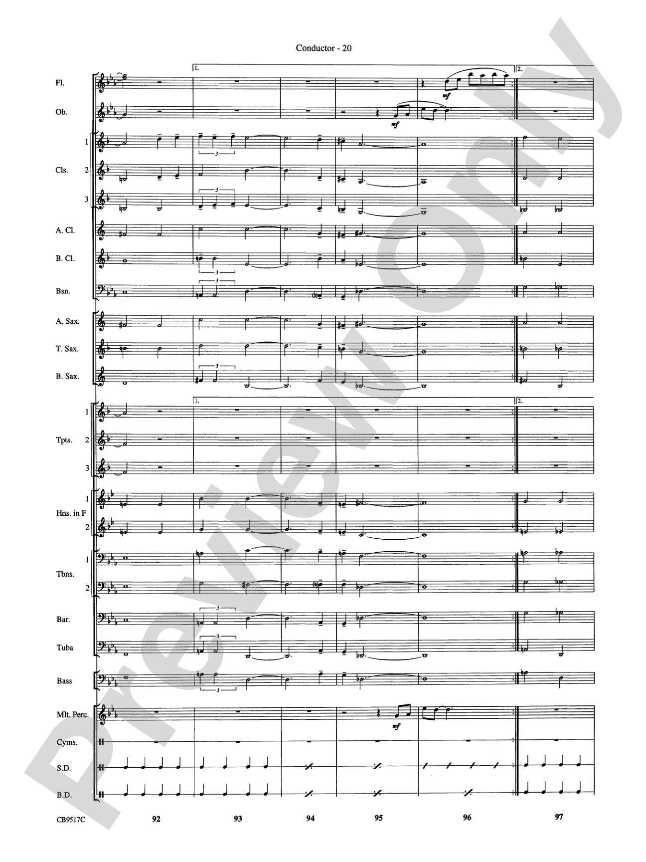 A Touch of Jazz!: Concert Band Conductor Score & Parts