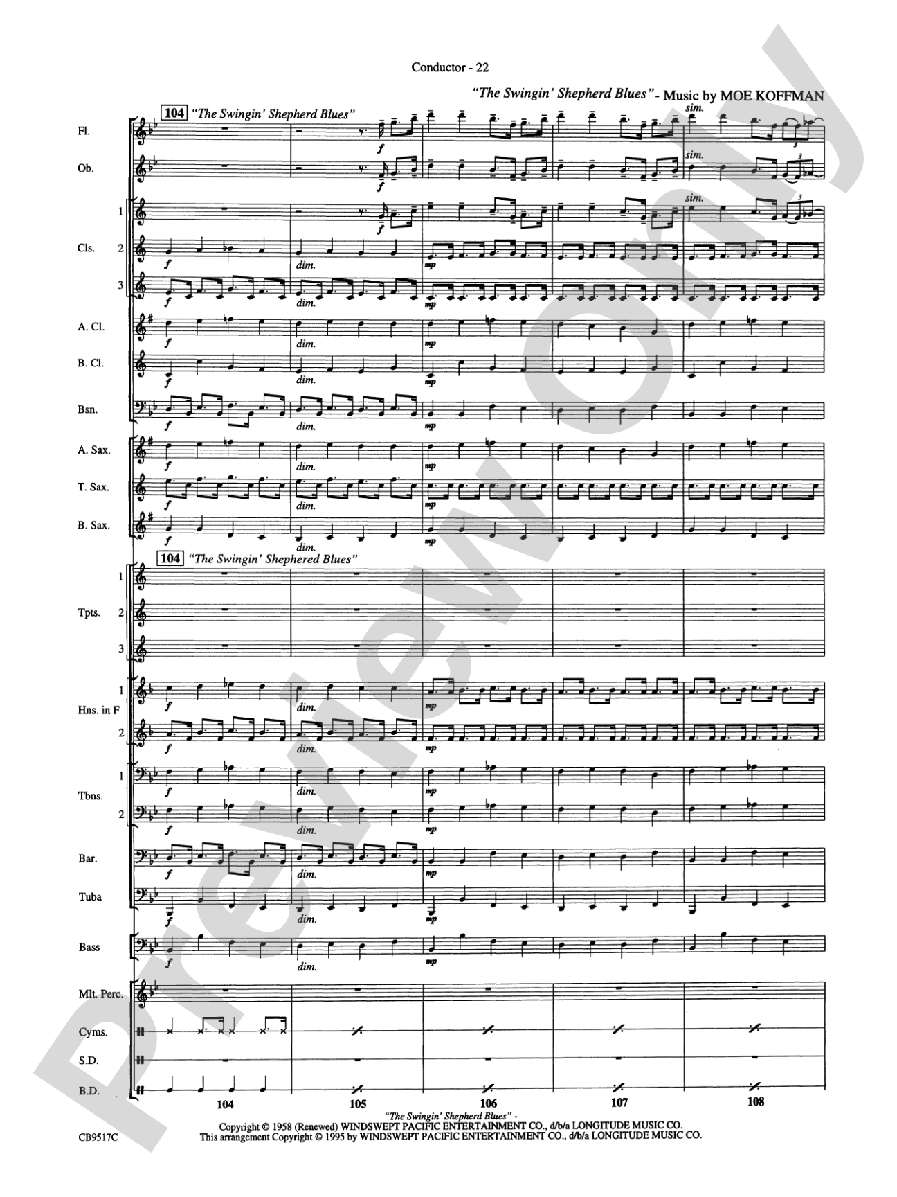 A Touch of Jazz!: Concert Band Conductor Score & Parts