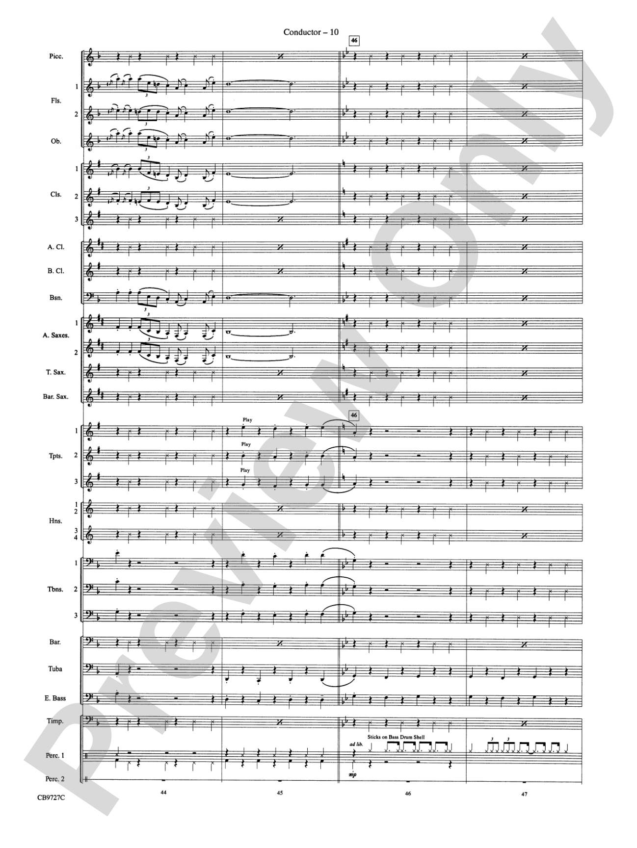 Dave Brubeck: It's About Time: Concert Band Conductor Score & Parts
