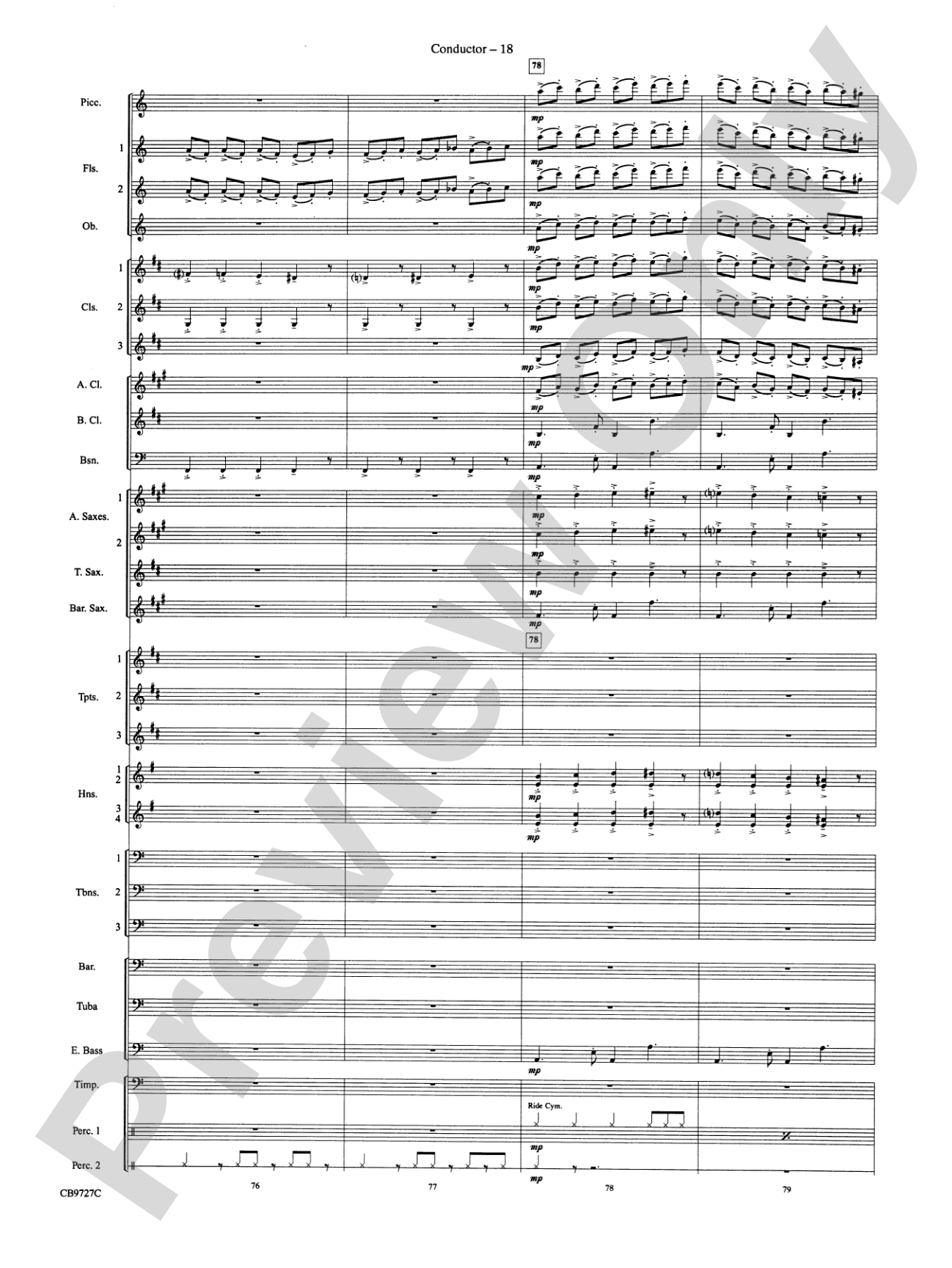 Dave Brubeck: It's About Time: Concert Band Conductor Score & Parts