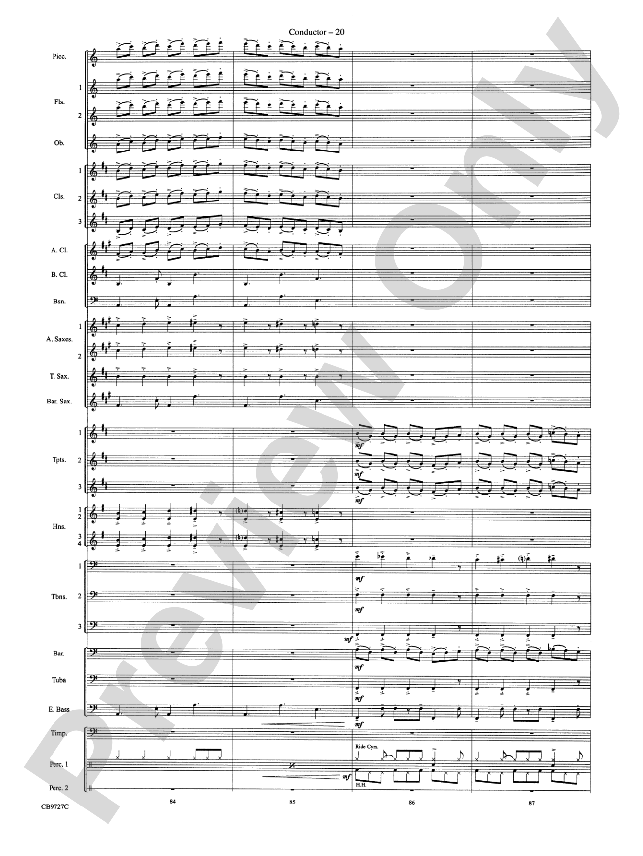 Dave Brubeck: It's About Time: Concert Band Conductor Score & Parts