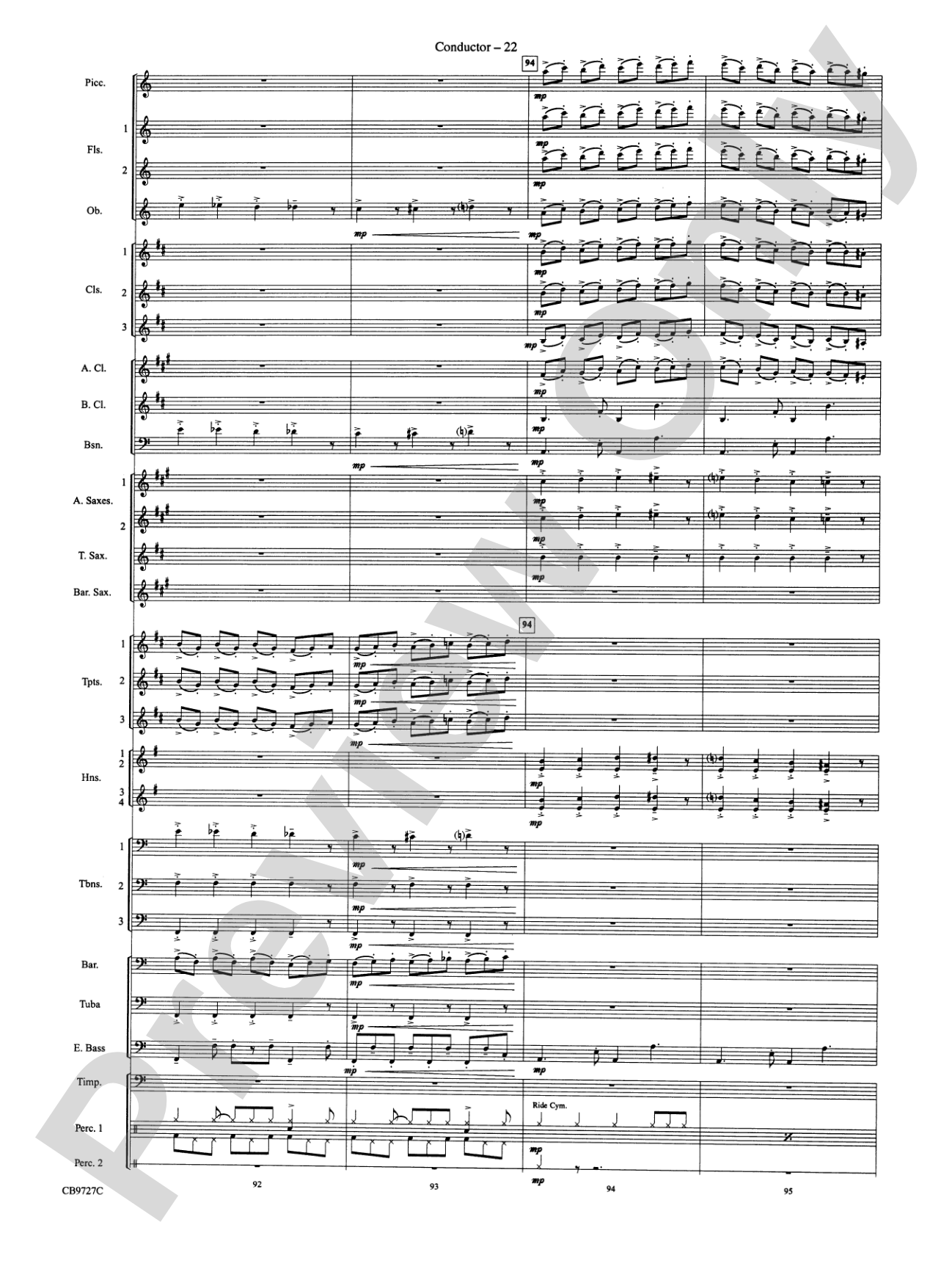 Dave Brubeck: It's About Time: Concert Band Conductor Score & Parts
