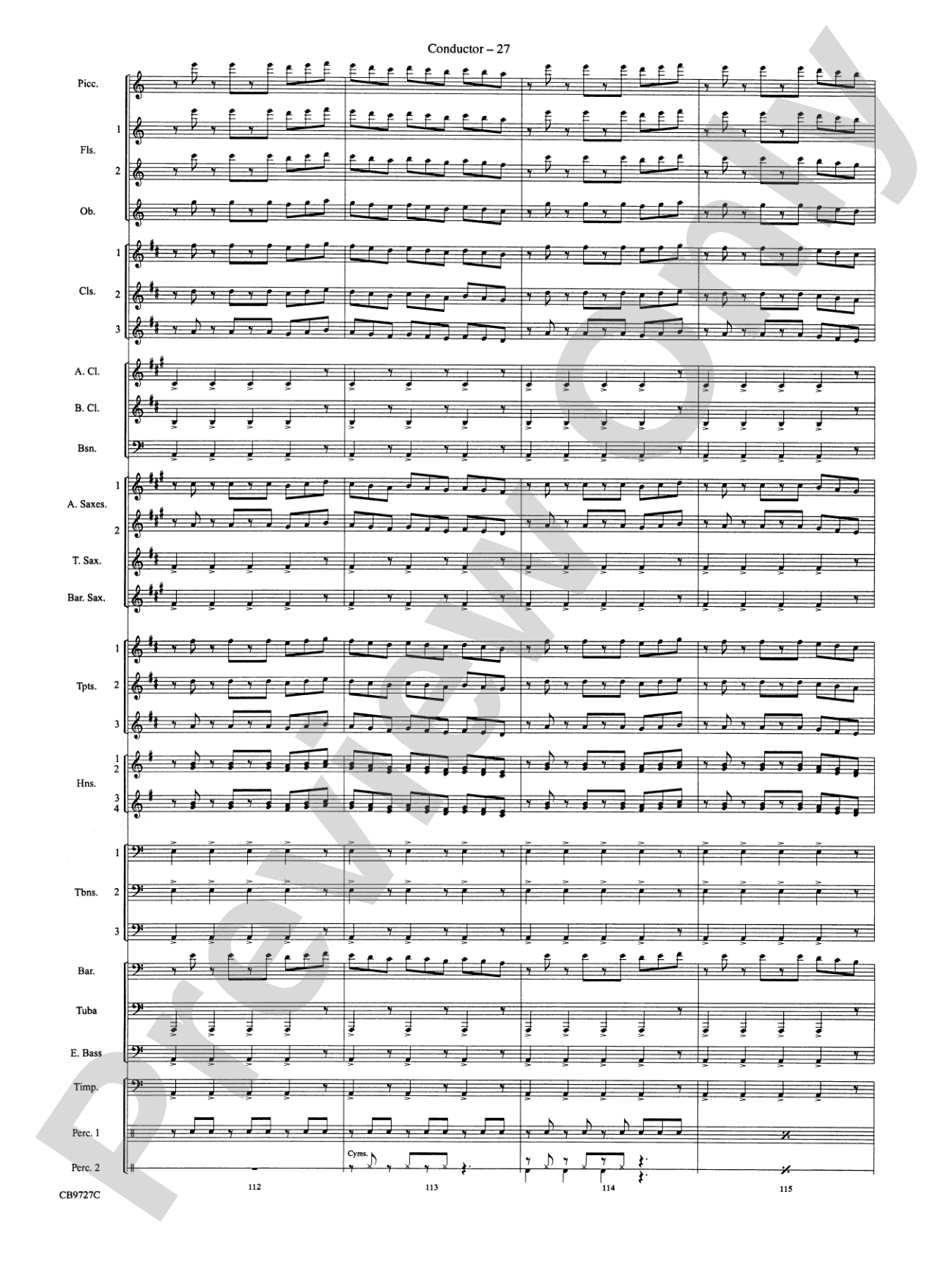 Dave Brubeck: It's About Time: Concert Band Conductor Score & Parts
