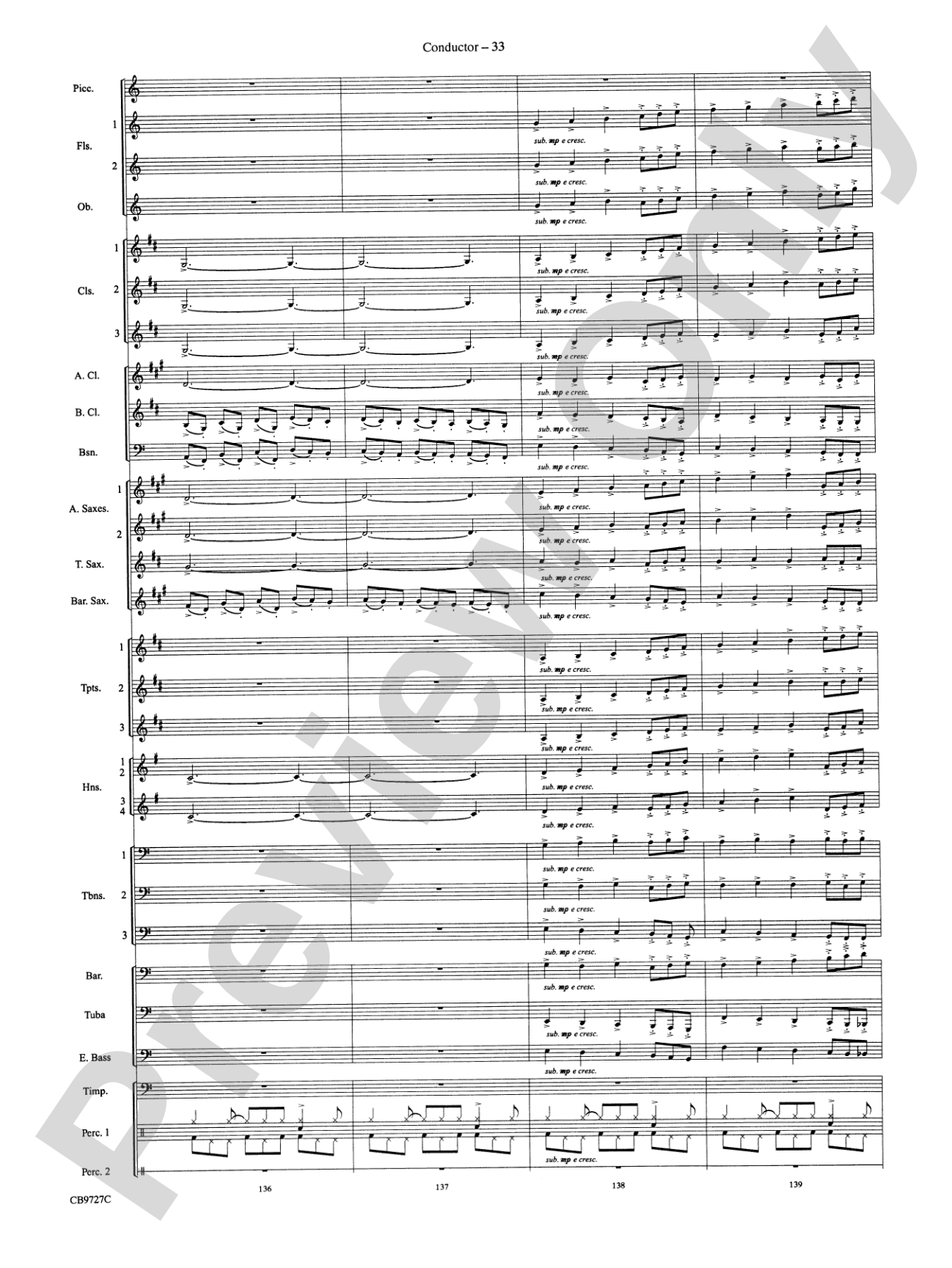 Dave Brubeck: It's About Time: Concert Band Conductor Score & Parts