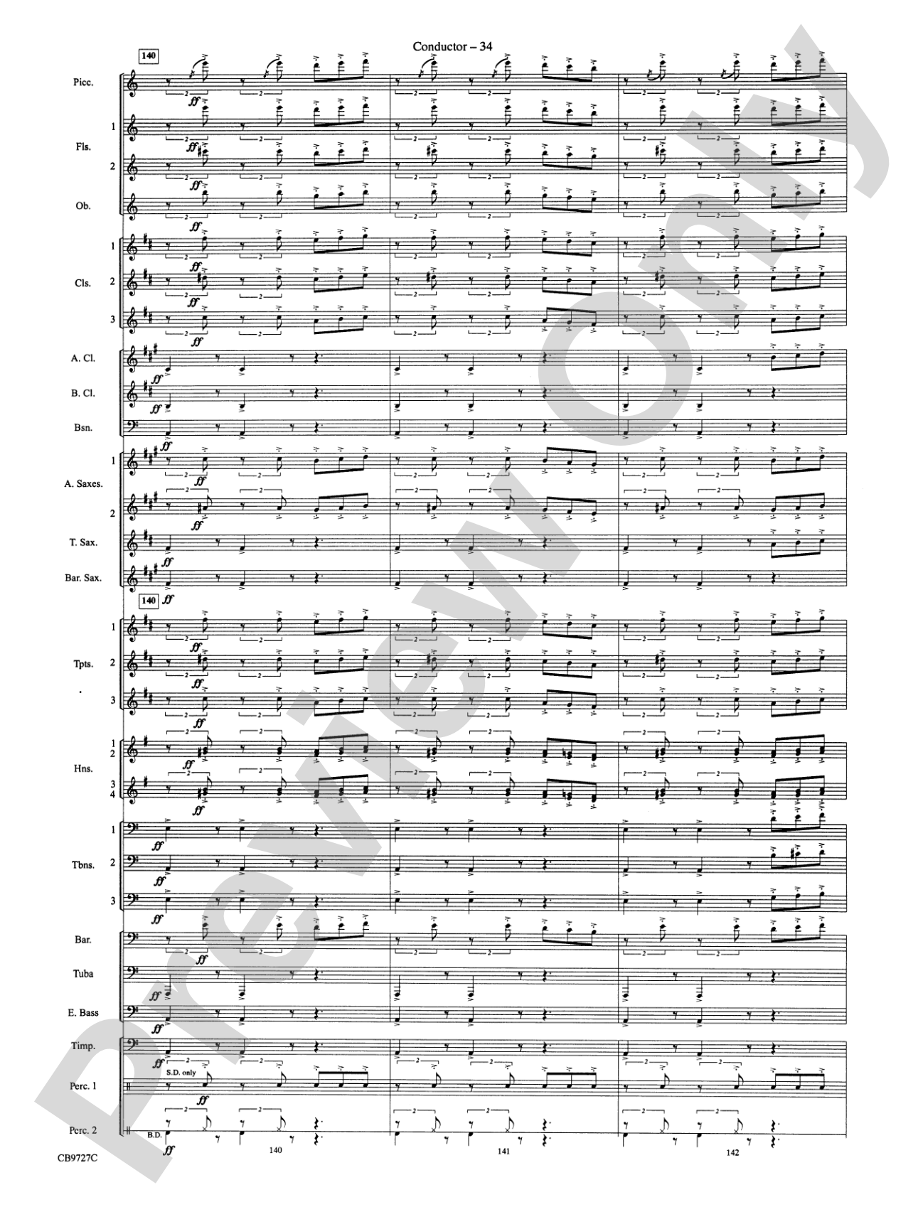 Dave Brubeck: It's About Time: Concert Band Conductor Score & Parts