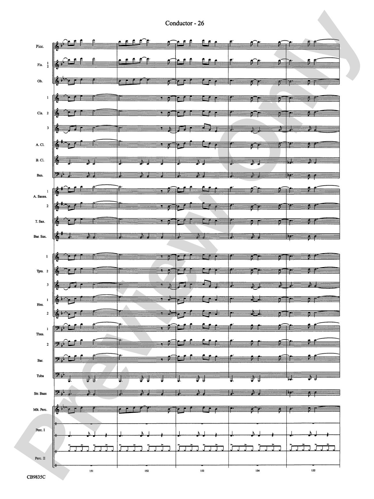 A Charlie Brown Christmas: Concert Band Conductor Score & Parts
