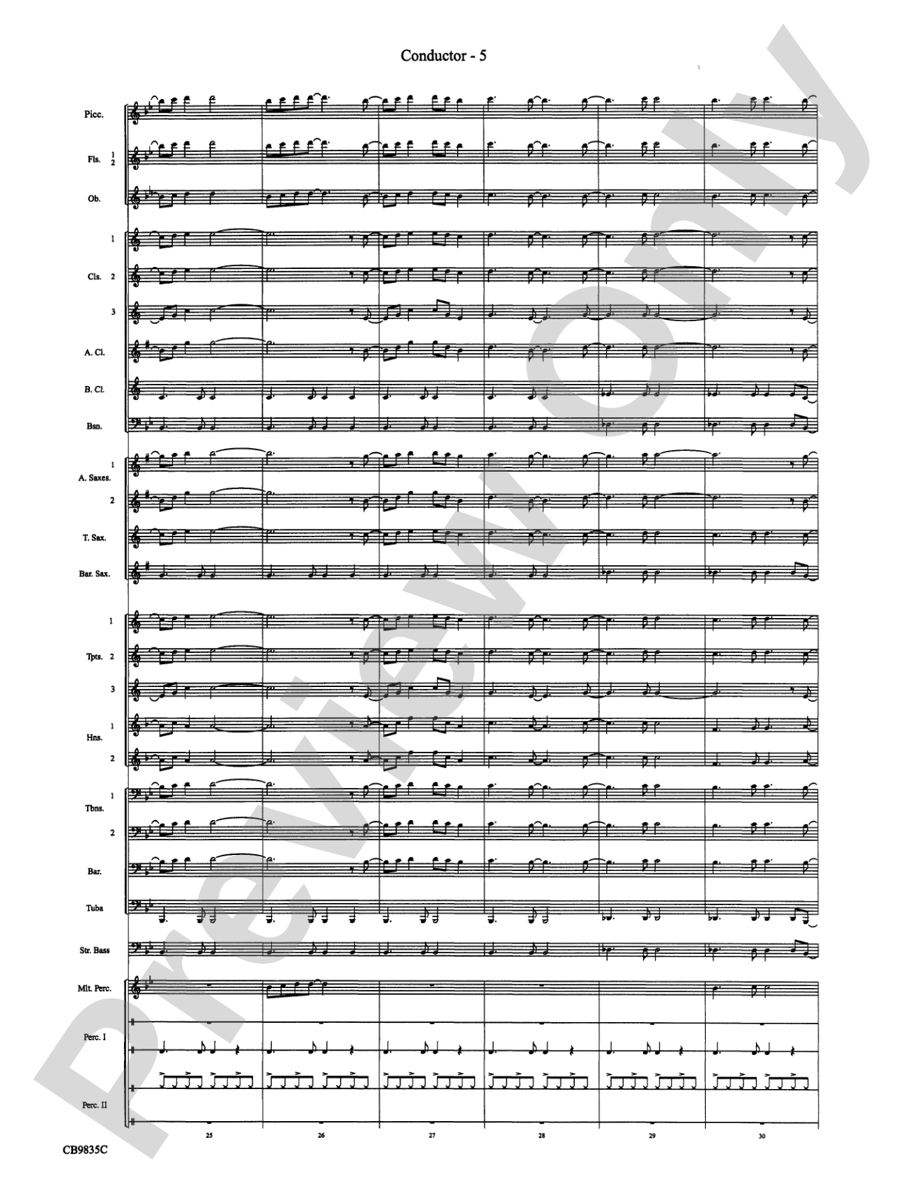 A Charlie Brown Christmas: Concert Band Conductor Score & Parts