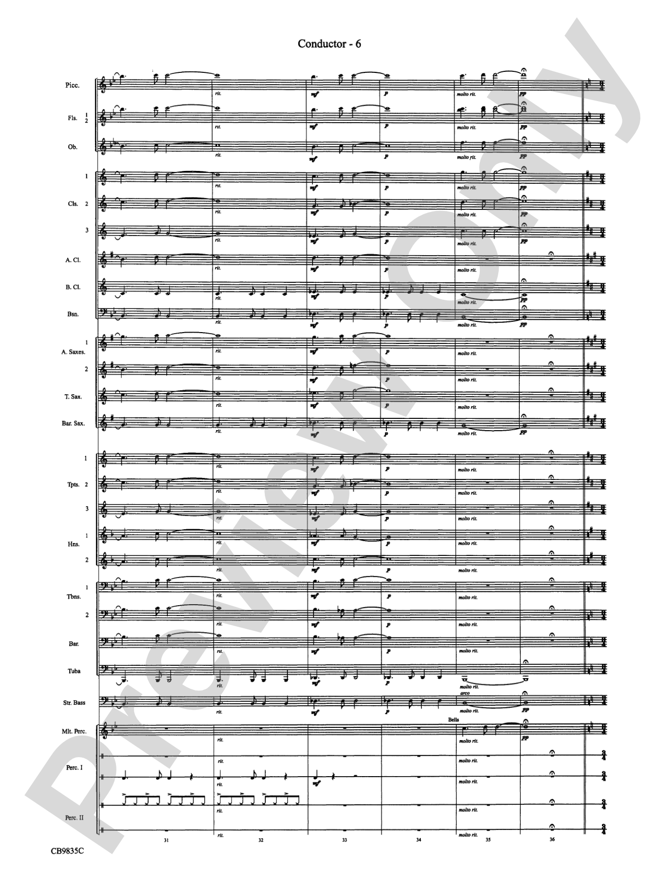 A Charlie Brown Christmas: Concert Band Conductor Score & Parts