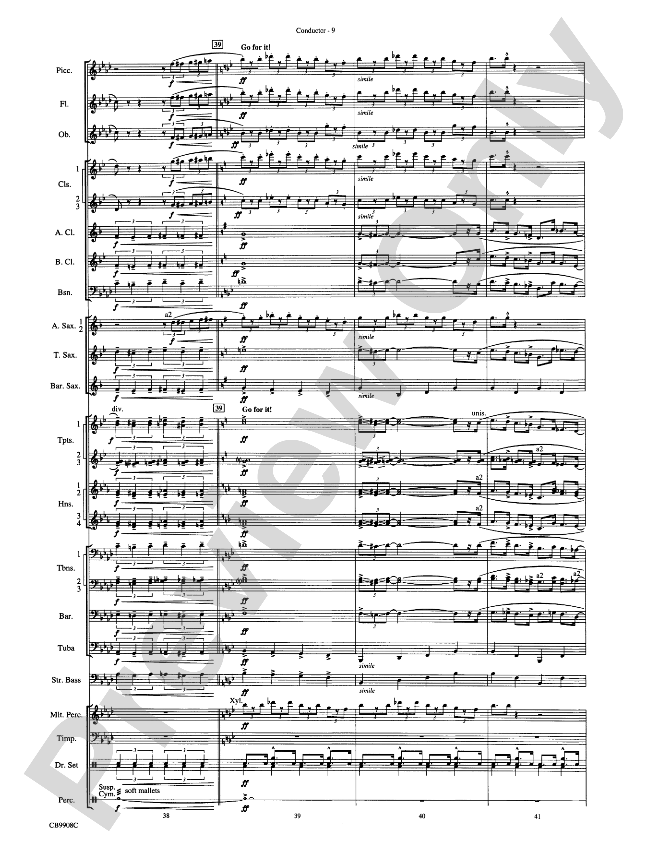 Swing's the Thing: Score