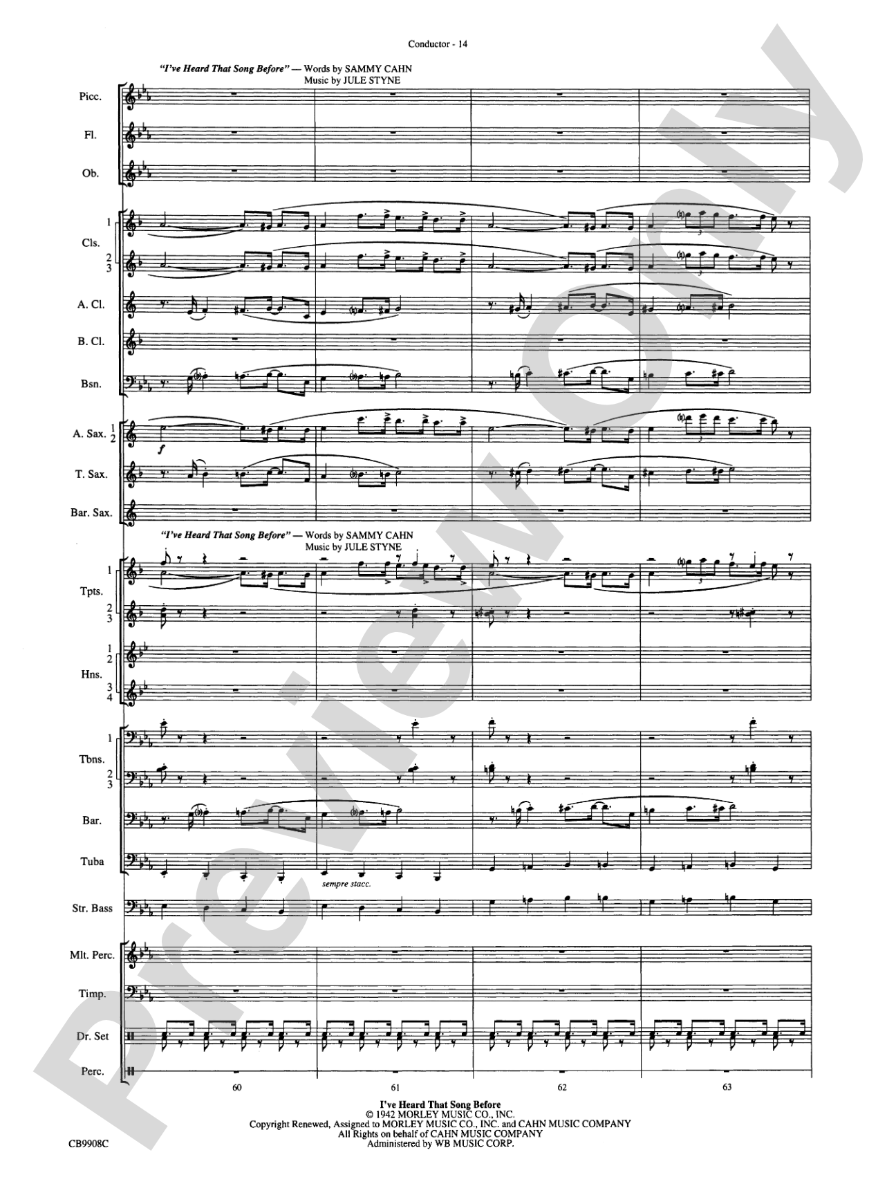 Swing's the Thing: Score