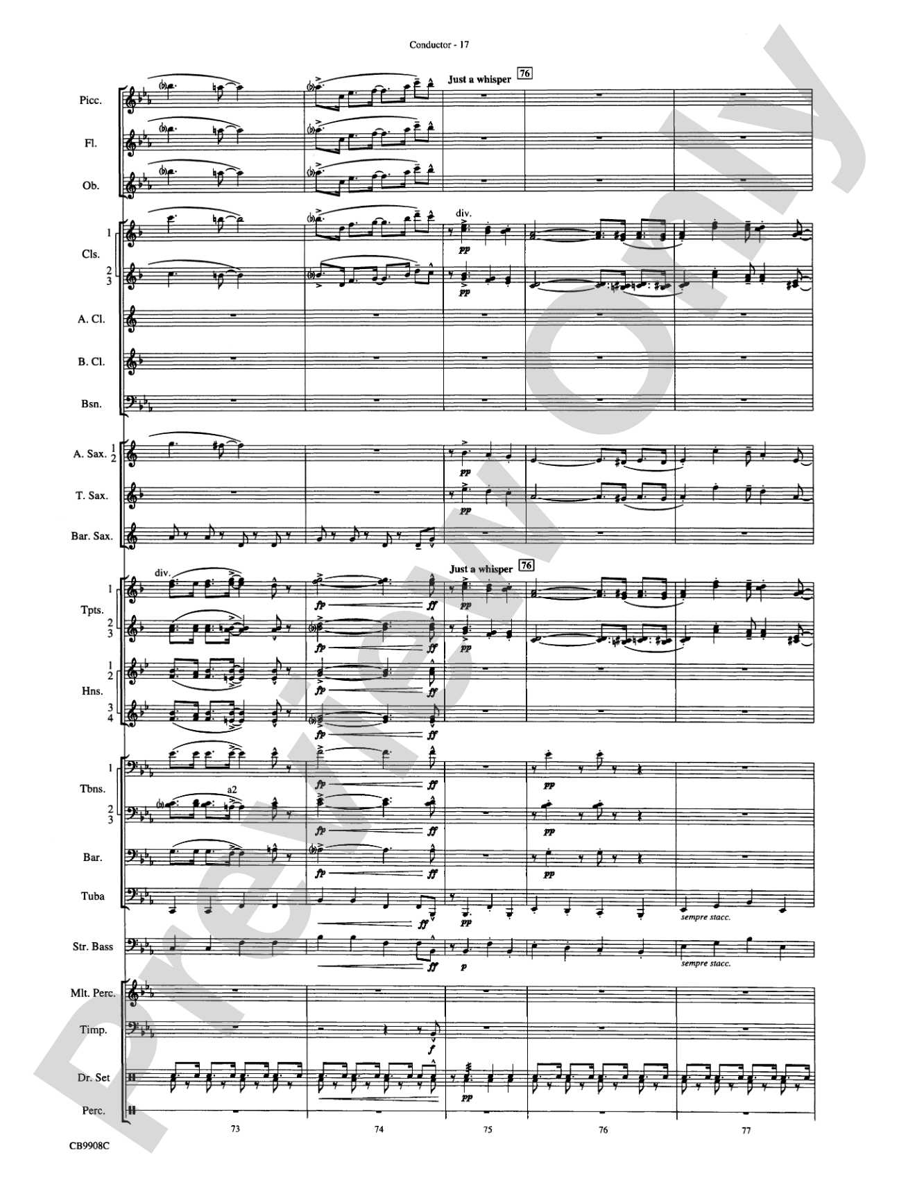 Swing's the Thing: Score