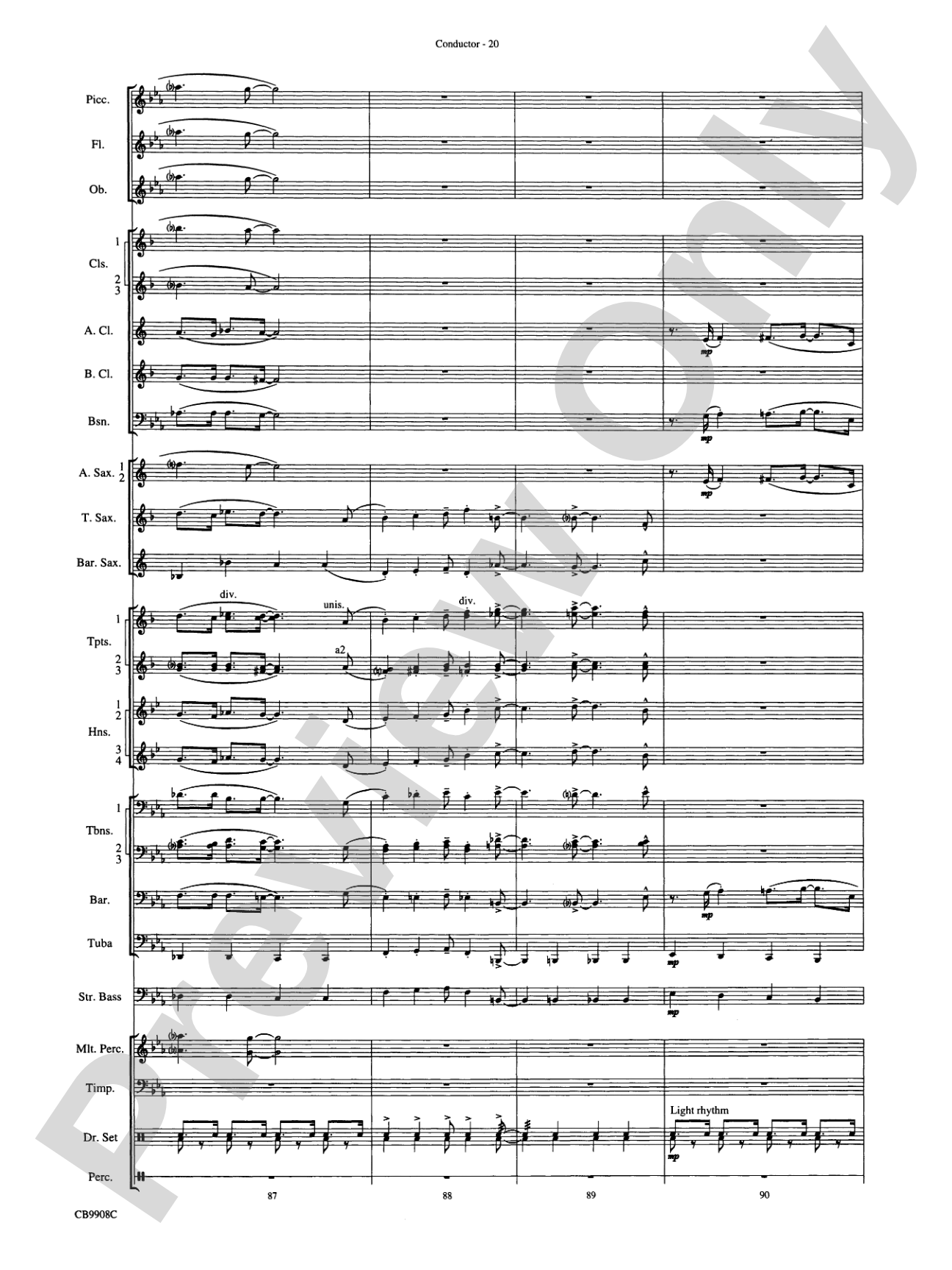 Swing's the Thing: Score