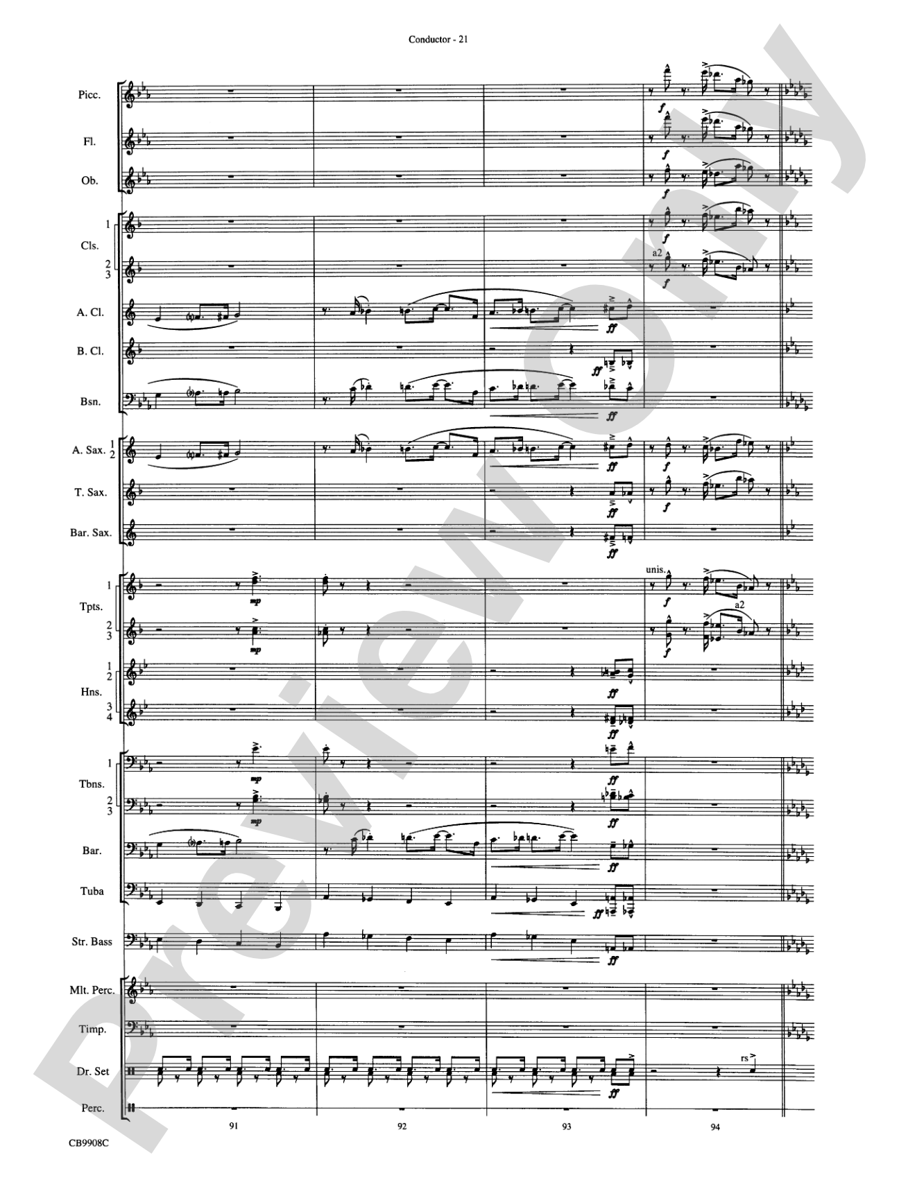 Swing's the Thing: Score