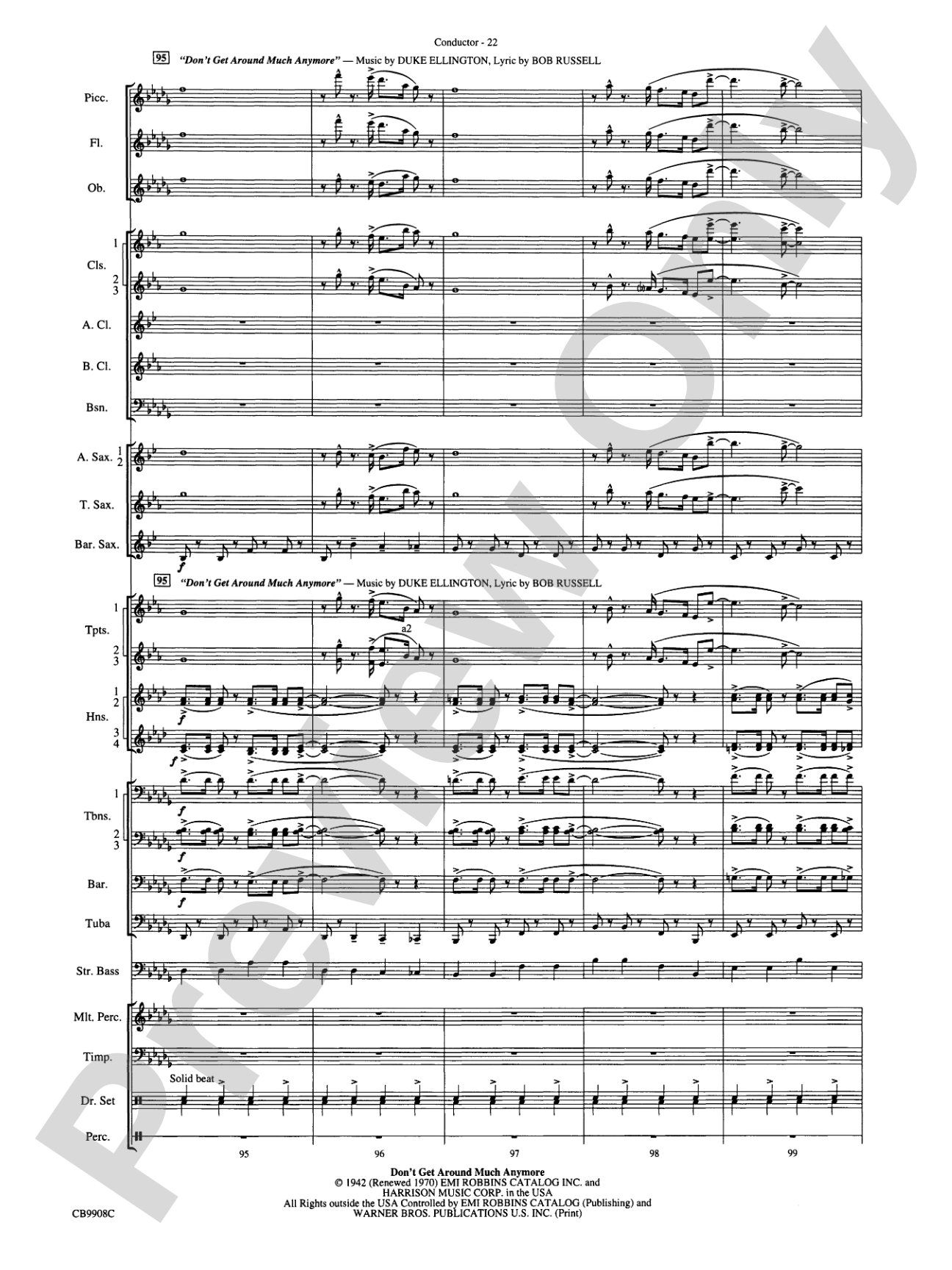 Swing's the Thing: Score