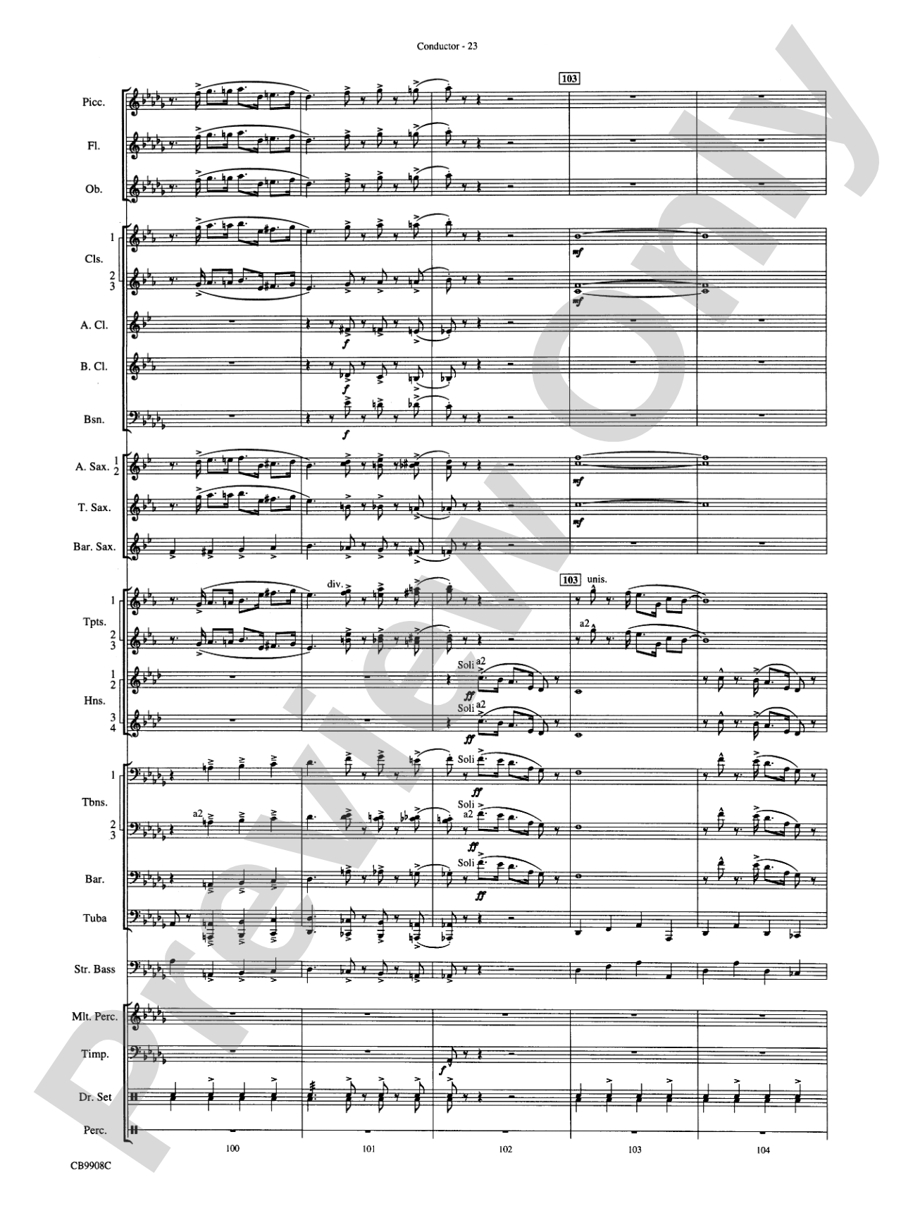 Swing's the Thing: Score