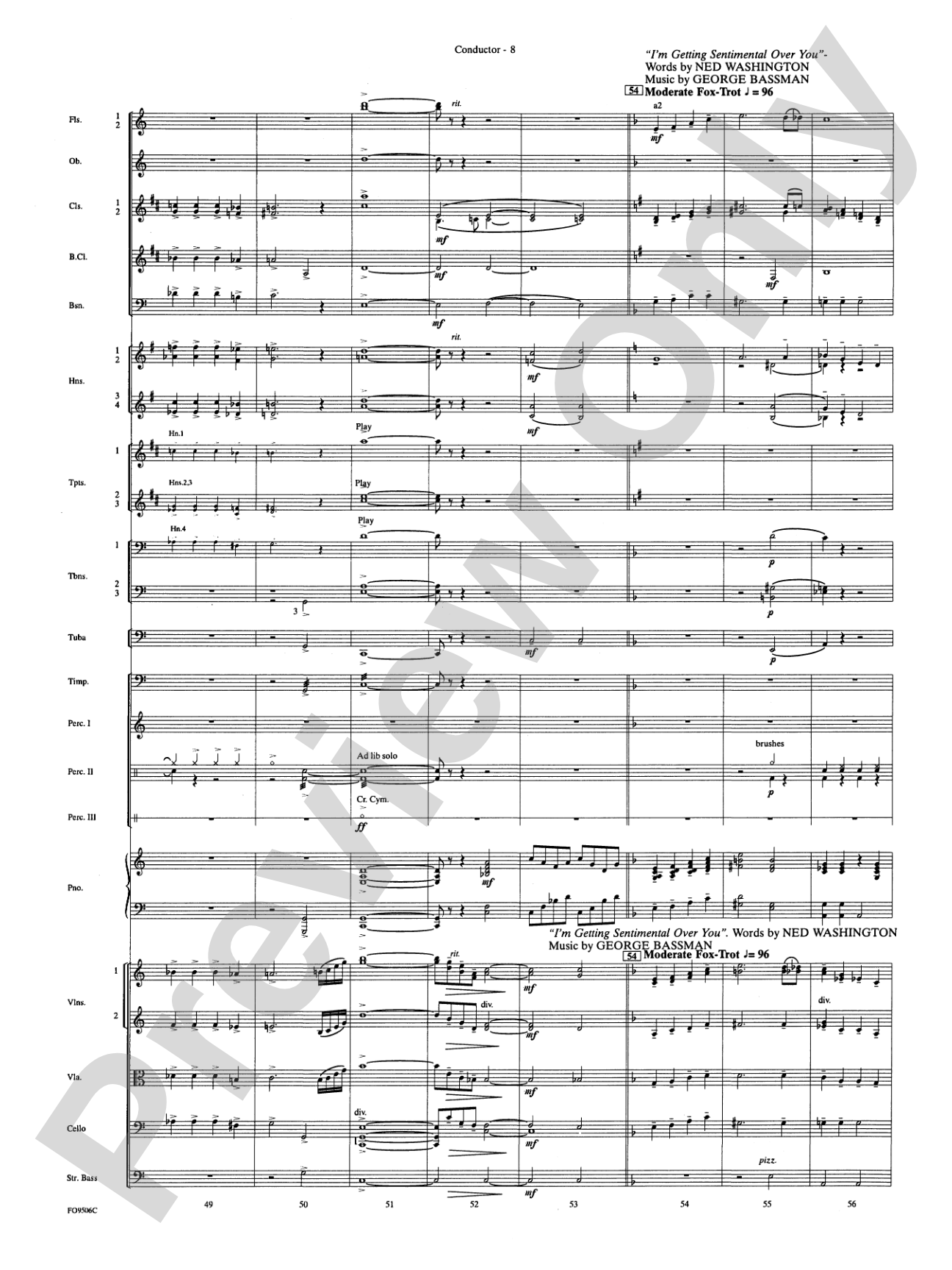 A Salute to the Big Bands: Full Orchestra Conductor Score & Parts