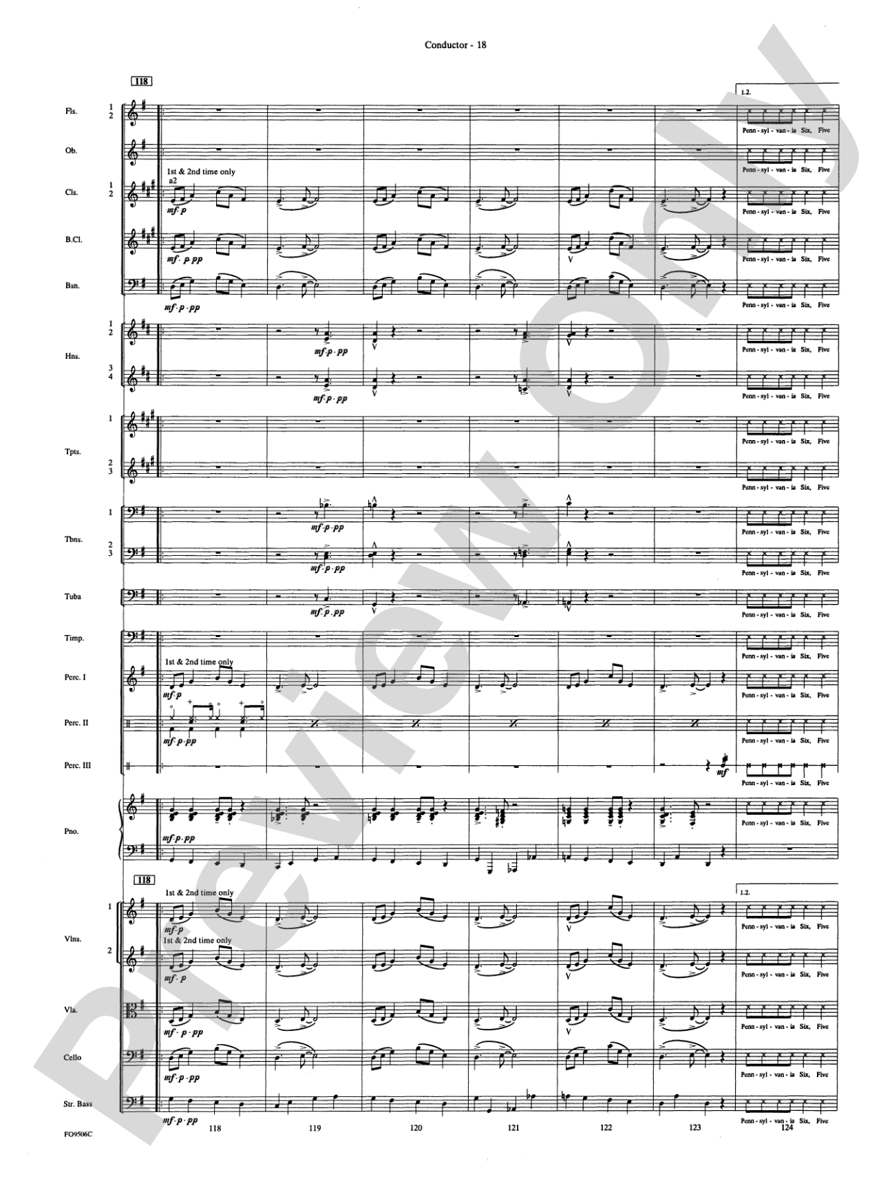 A Salute to the Big Bands: Full Orchestra Conductor Score & Parts