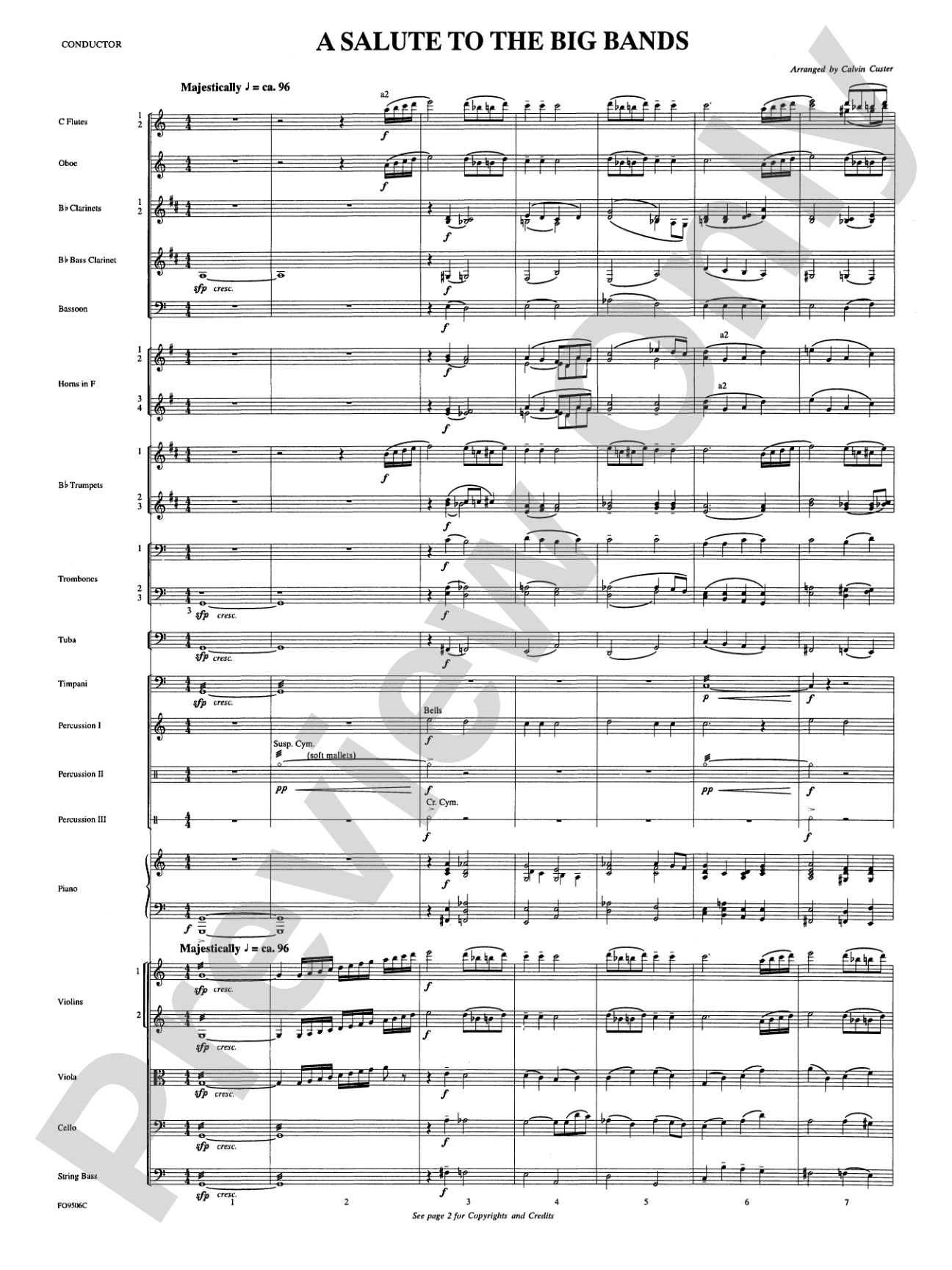 A Salute to the Big Bands: Full Orchestra Conductor Score & Parts