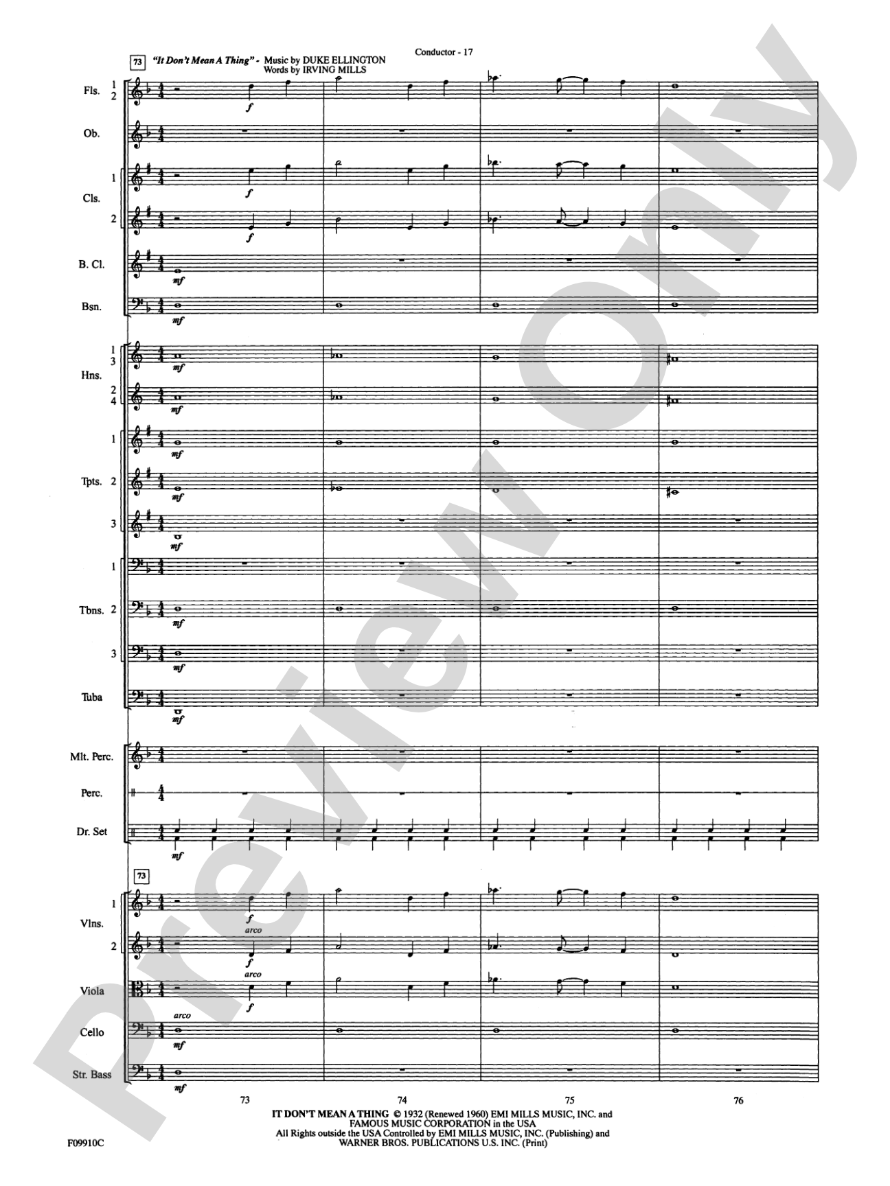 A Touch of Jazz: Full Orchestra Conductor Score & Parts