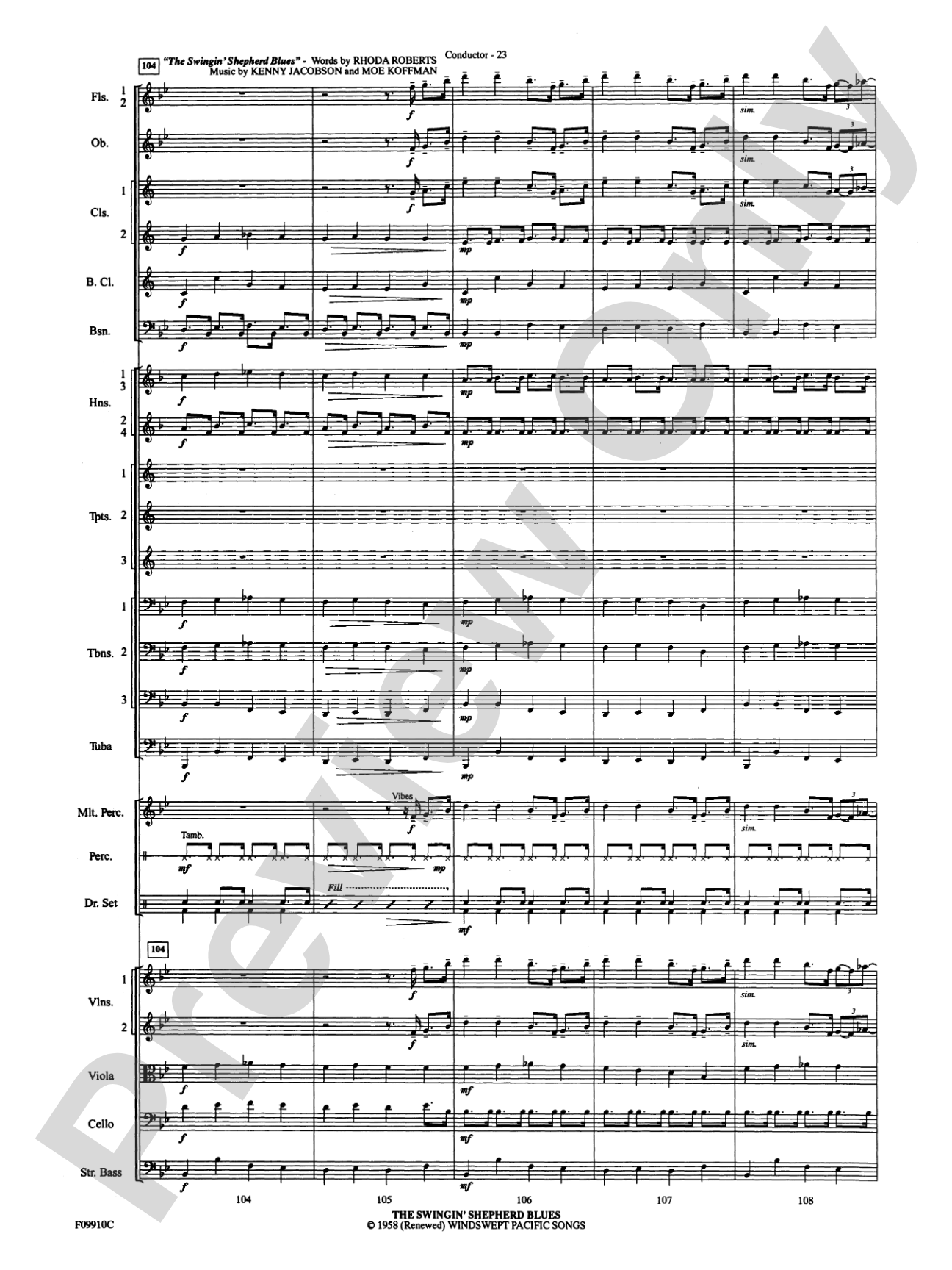 A Touch of Jazz: Full Orchestra Conductor Score & Parts